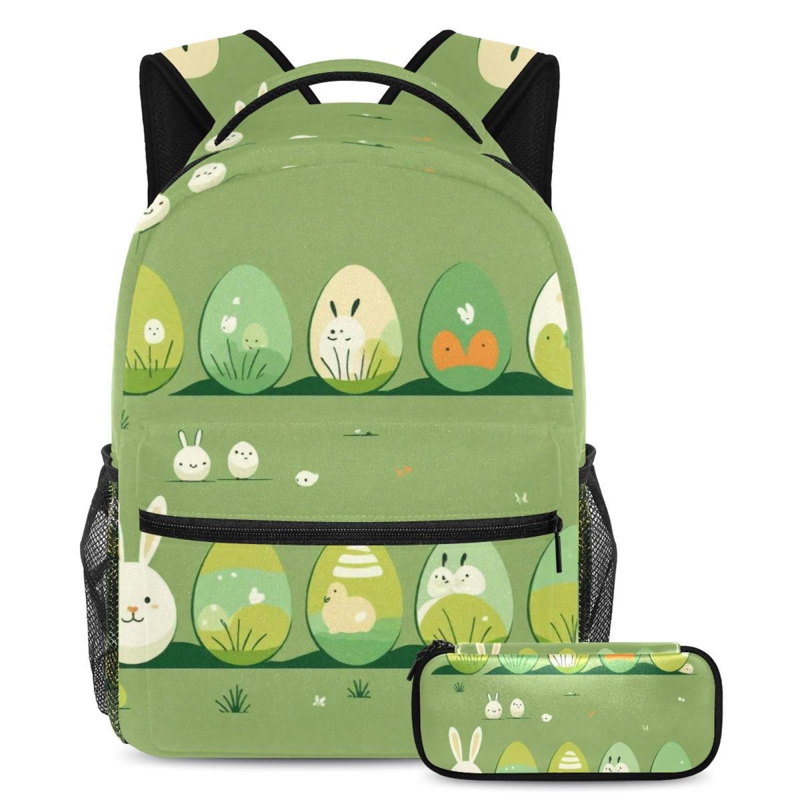Sac à dos avec trousse à crayons multicolore grand format pour l'école primaire