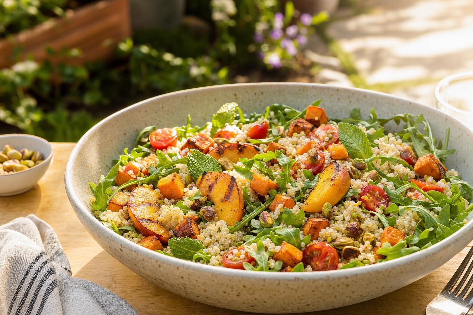 Mudda Natur Bio Vollkorn Quinoa 12x400g glutenfrei aus Deutschland | glutenfrei, vegan, frei von Bitterstoffen, ohne Waschen direkt kochen, Protein-, Eisen- & Ballaststoffquelle