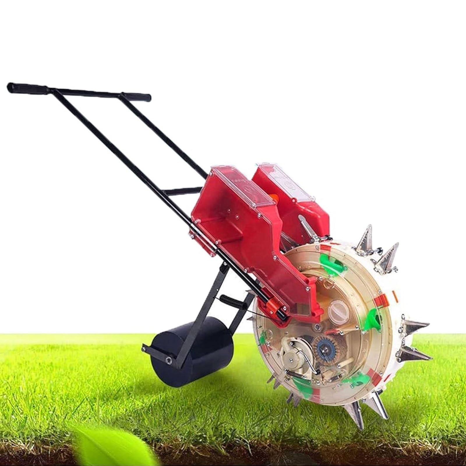 Jardinière de jardin à pousser manuelle à 12 bouches avec applicateur d'engrais à rouleau