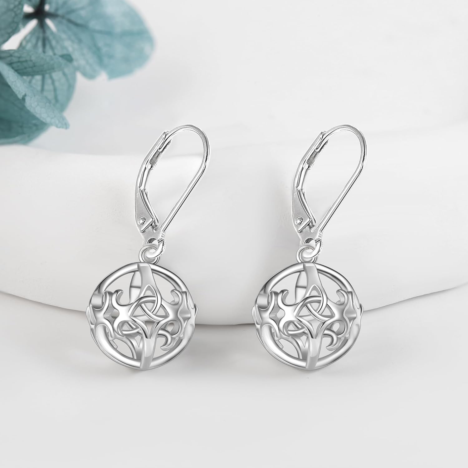 Moonstone/Amethyst Filigree Earrings 925 Sterling Silver Teardrop Bohemian/Vintage Earring for Women Filigree Jewelry Gifts for Women Girls - Image 3