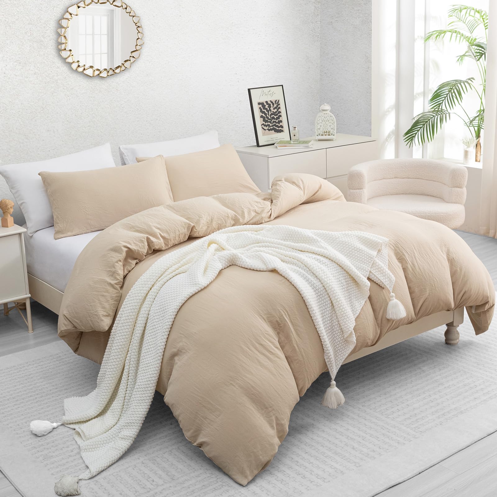 Pamposh Double Duvet Set, Pre-Washed Microfibre Bedding Set for Added Softness & Comfort - Image 2