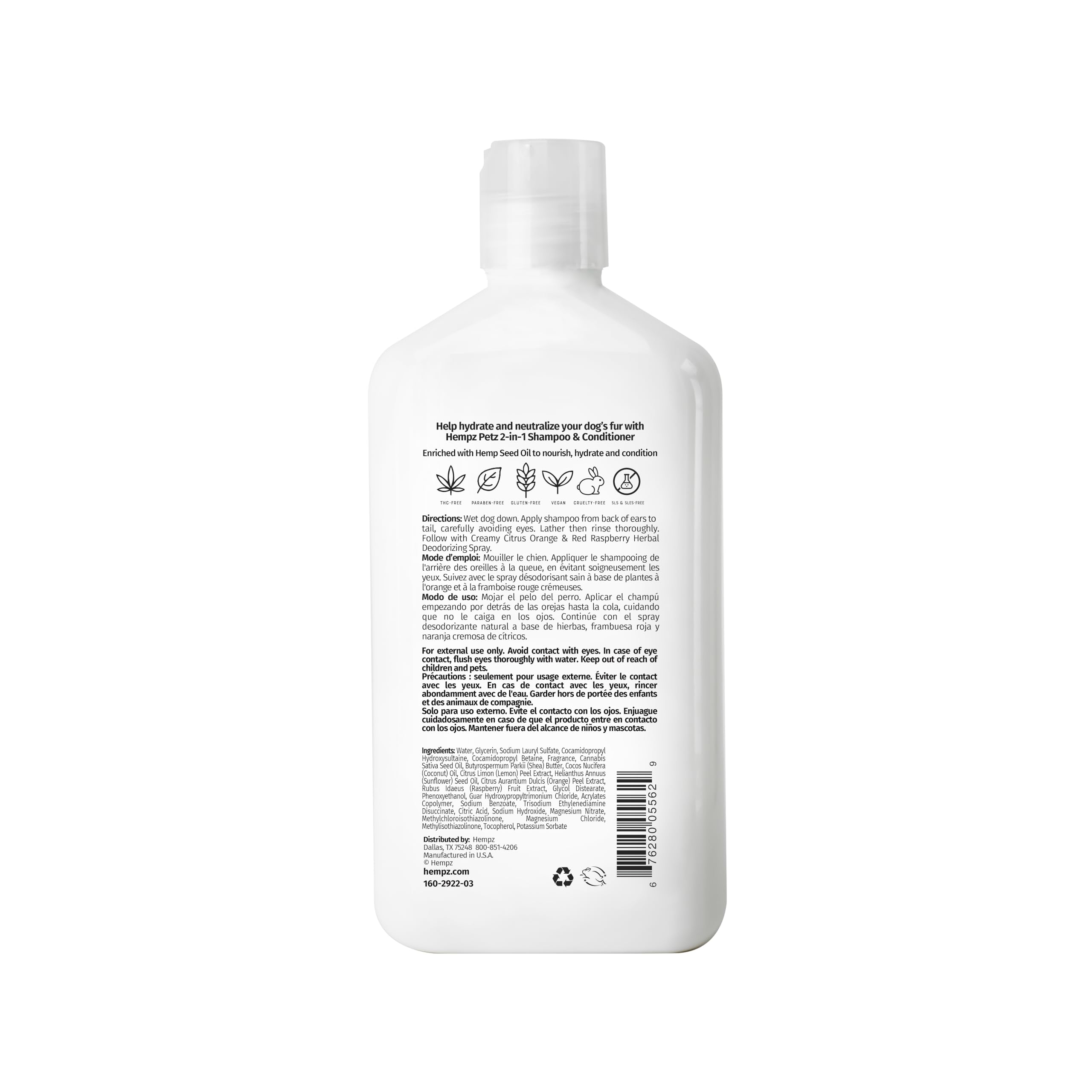 Creamy Citrus Orange & Red Raspberry 2 in 1 Herbal Shampoo