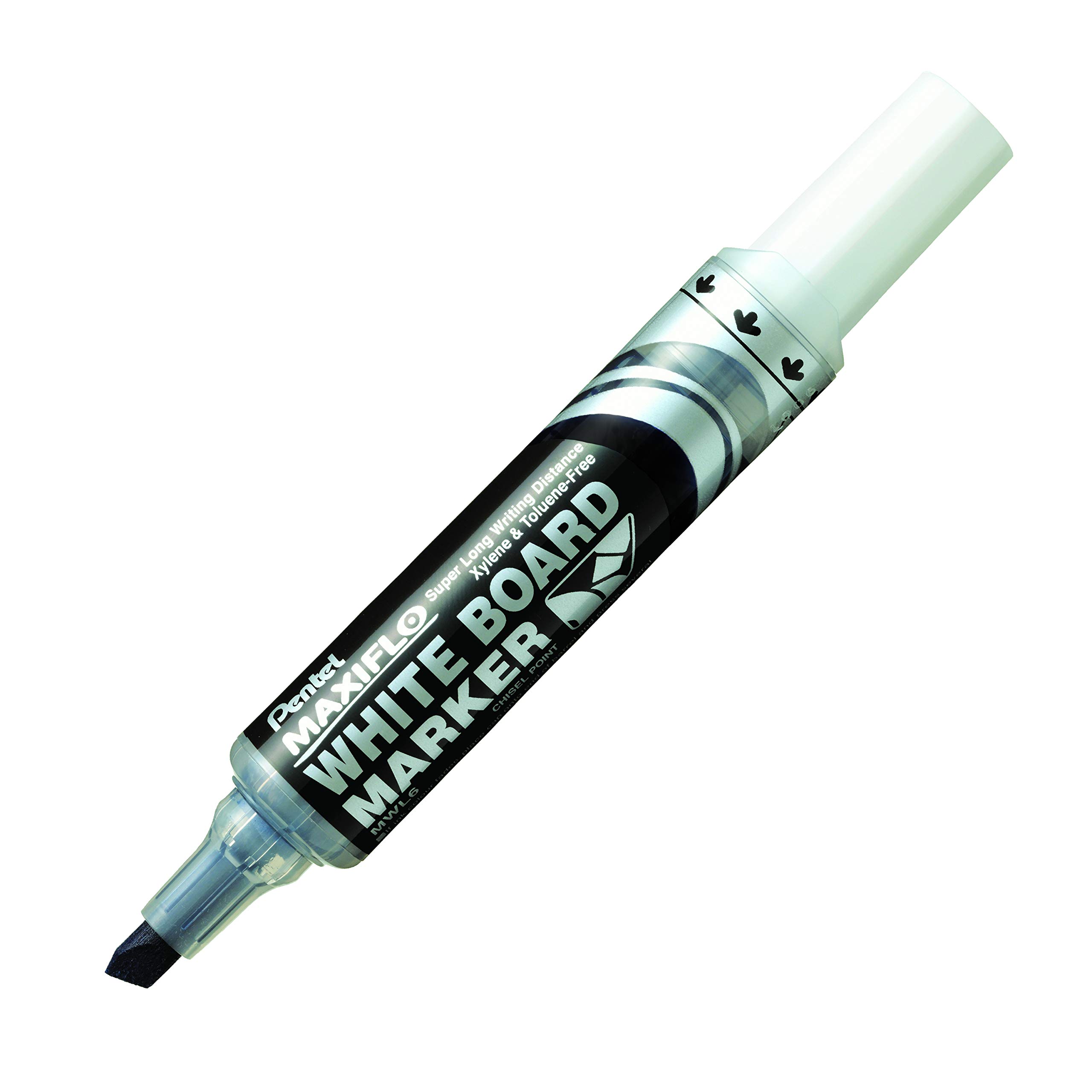 Pentel Maxiflo Borrado en Seco Punta Plana Rotulador - Negro