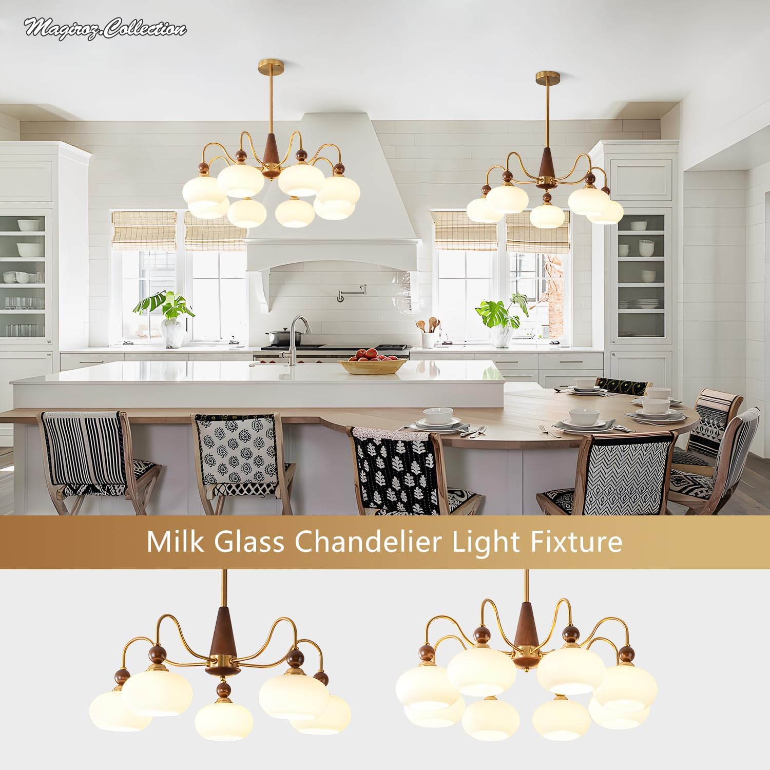 Milk Glass Chandelier Light Fixture Modern Industrial Large 5 Light Gold Sputnik Chandelier Brushed Brass Sputnik Pendant Ceiling Lights Kitchen Island Vintage Globe Ball Chandelier MPL45-5