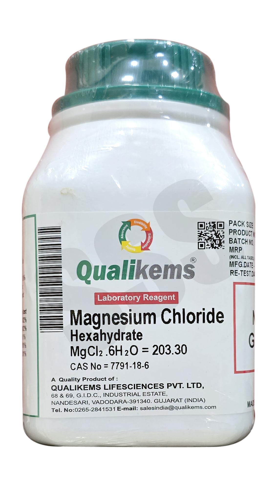 Magnesium CHloride LR 500gms (QUALIKEMS) CAS No = 7791-18-6 (B0CZF29S38) Amazon Price History, Amazon Price Tracker