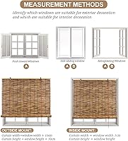 Vista 6 de HIAPES Persianas de bambú para patio al aire libre, transpirables, adecuadas para terrazas, porches, balcones y patios traseros