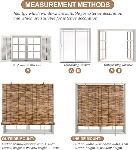 Miniatura 6 de Persianas de bambú, persianas de bambú para patio al aire libre, persianas de bambú para patio, protección solar, transpirables, persianas de bambú