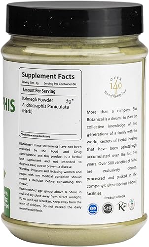 Miniatura 9 de bixa BOTANICAL Extracto de Andrographis 20% Andrografólido 60 cápsulas vegetales (450 mg)  Tónico hepático natural (extracto de calmanta)