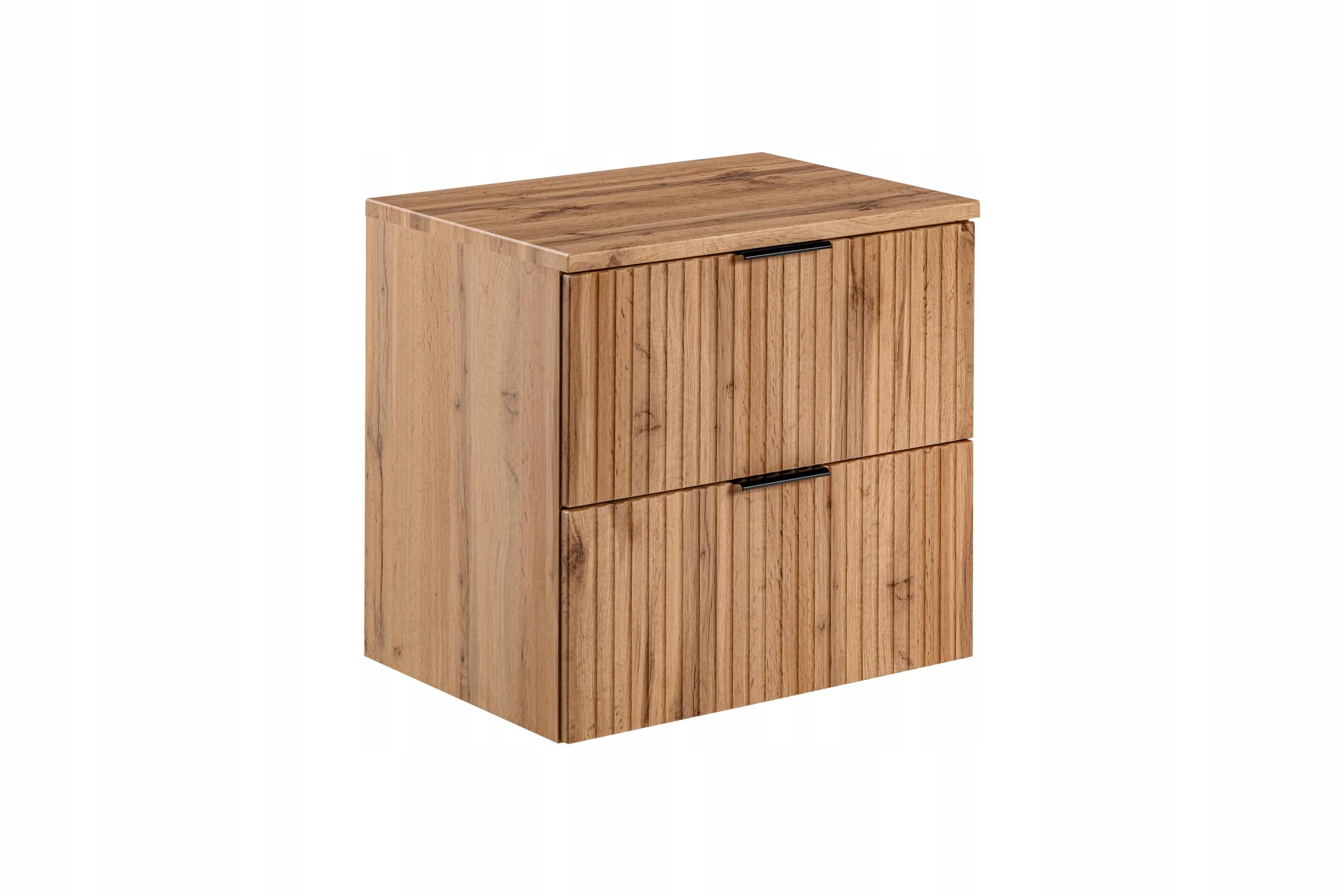 Szafka łazienkowa z 2 szufladami i 3 uchwytami w kolorach 60 cm – meble łazienkowe