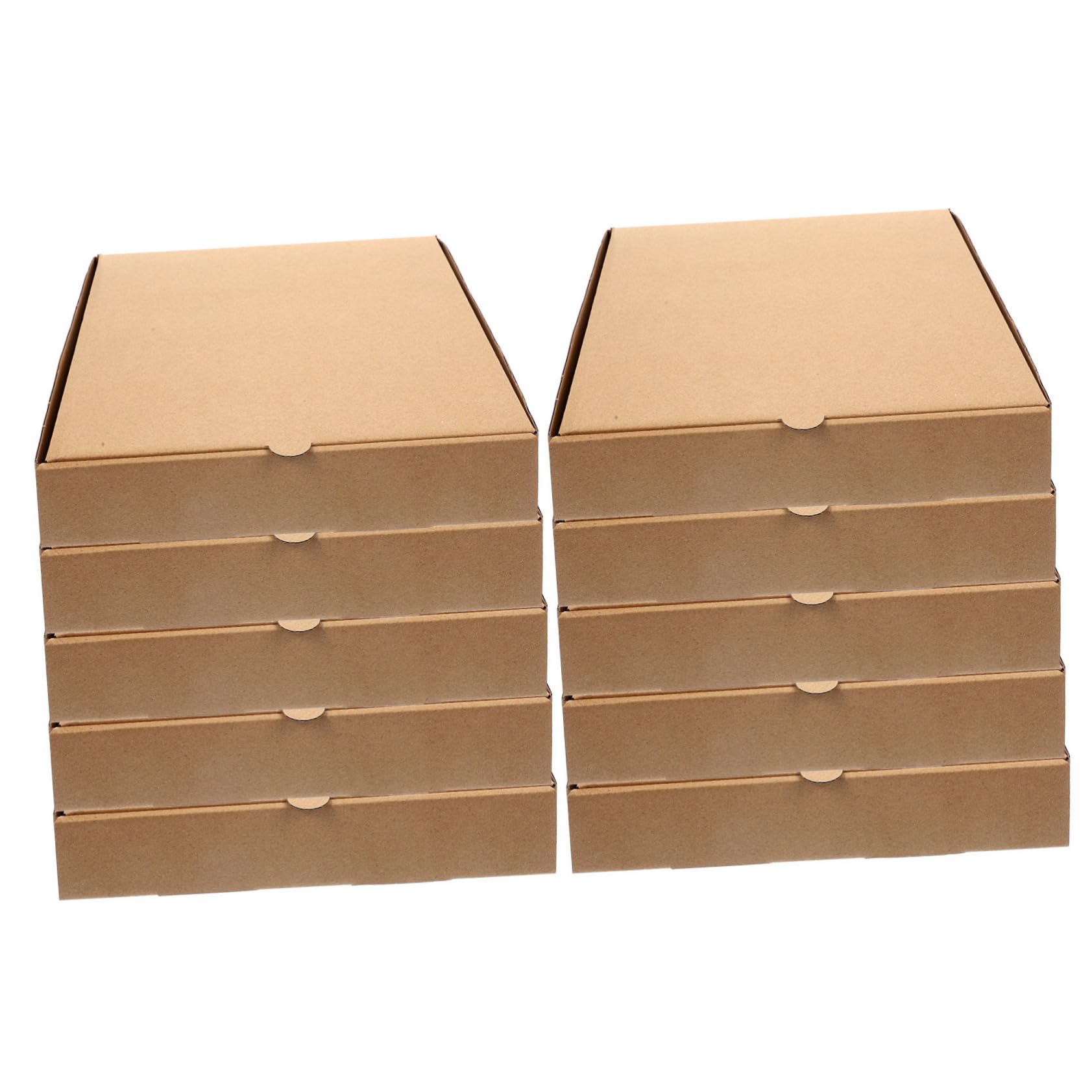 GRIRIW 10Pcs Paper Pizza Boxes Takeout Pizza Containers Lightweight Easy to Assemble for Restaurants Services Recyclable Pizza Wrapping