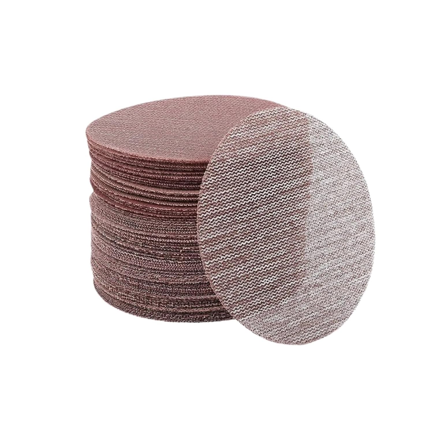 60PCS 6Inch Sanding Discs 80 120 180 240 320 Grit Mesh Abrasive Sandpaper Assortment for Car Woodworking