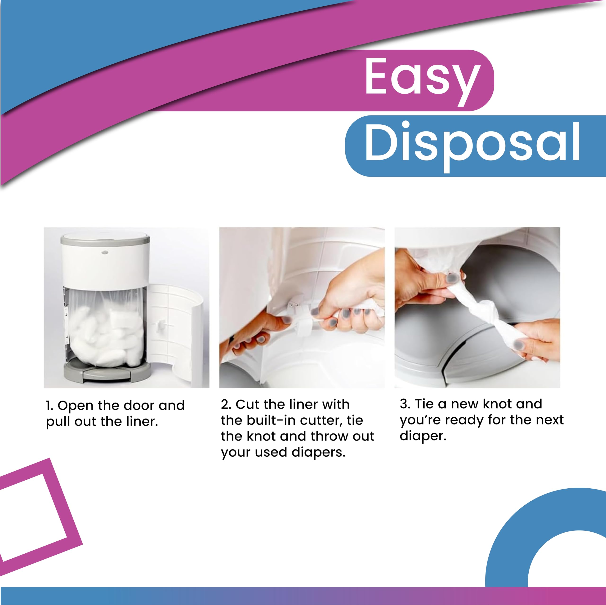 Recambios compatibles con cubos de pañales DEKOR CLASSIC | Paquete de 4 + 1 | Exclusivo 30% de grosor extra | Recambios de cubo de pañales con potente eliminación de olores | Forros de repuesto con