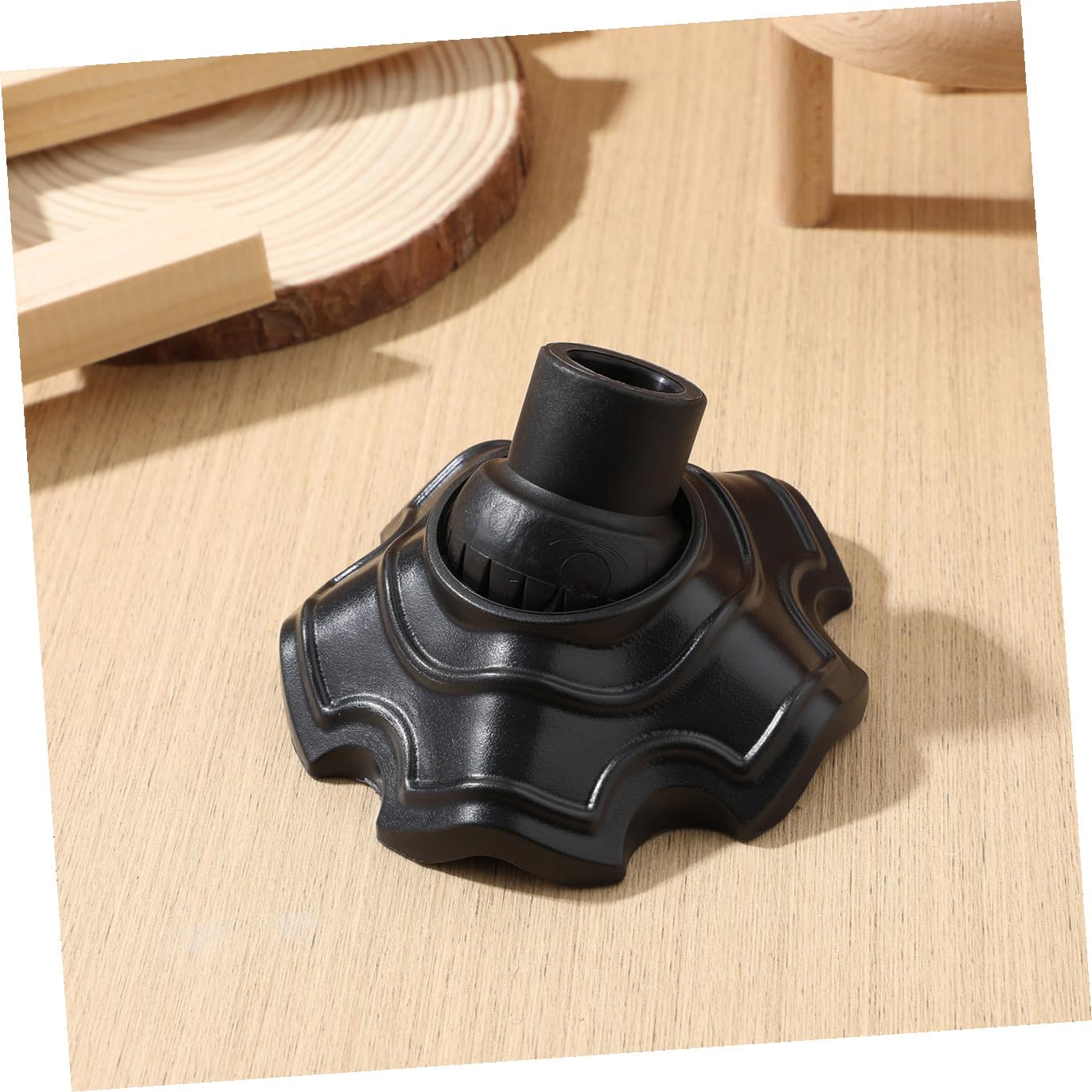 Coprigambe per Sedia da Campeggio 4 Pezzi, 15mm, Nero