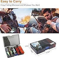 Vista 6 de PLUSINNO Señuelos de Pesca Caja de Aparejos de Pesca Regalos de Pesca para Hombres, Lubina, Trucha Kit de Accesorios de Pesca para Agua Salada