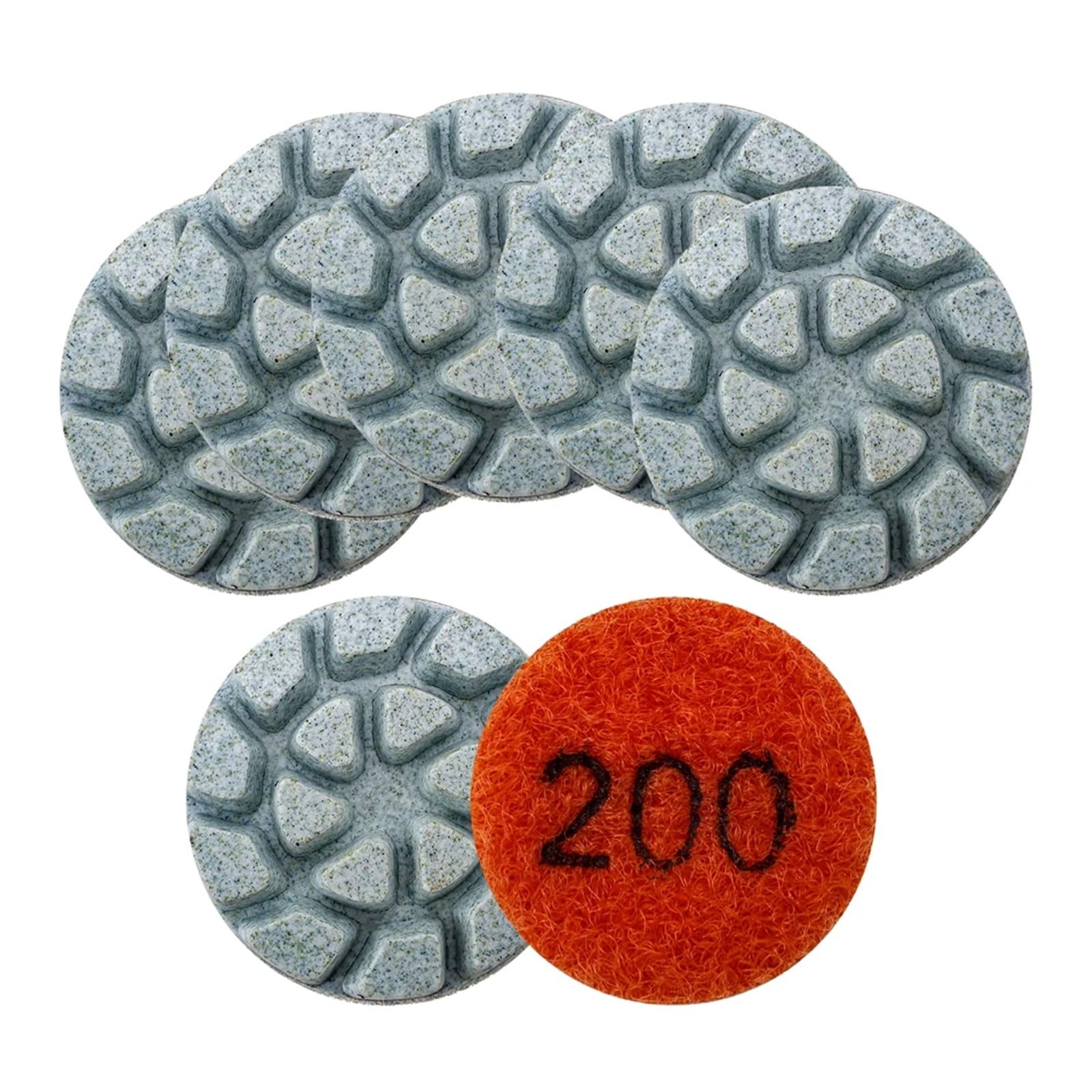Almohadillas de pulido Uds Dia25mm almohadillas de pulido diamante for granito mármol resina Flexible disco lijado 1 pulgada Mini juego almohadilla pulidora piedra(Grit 200)