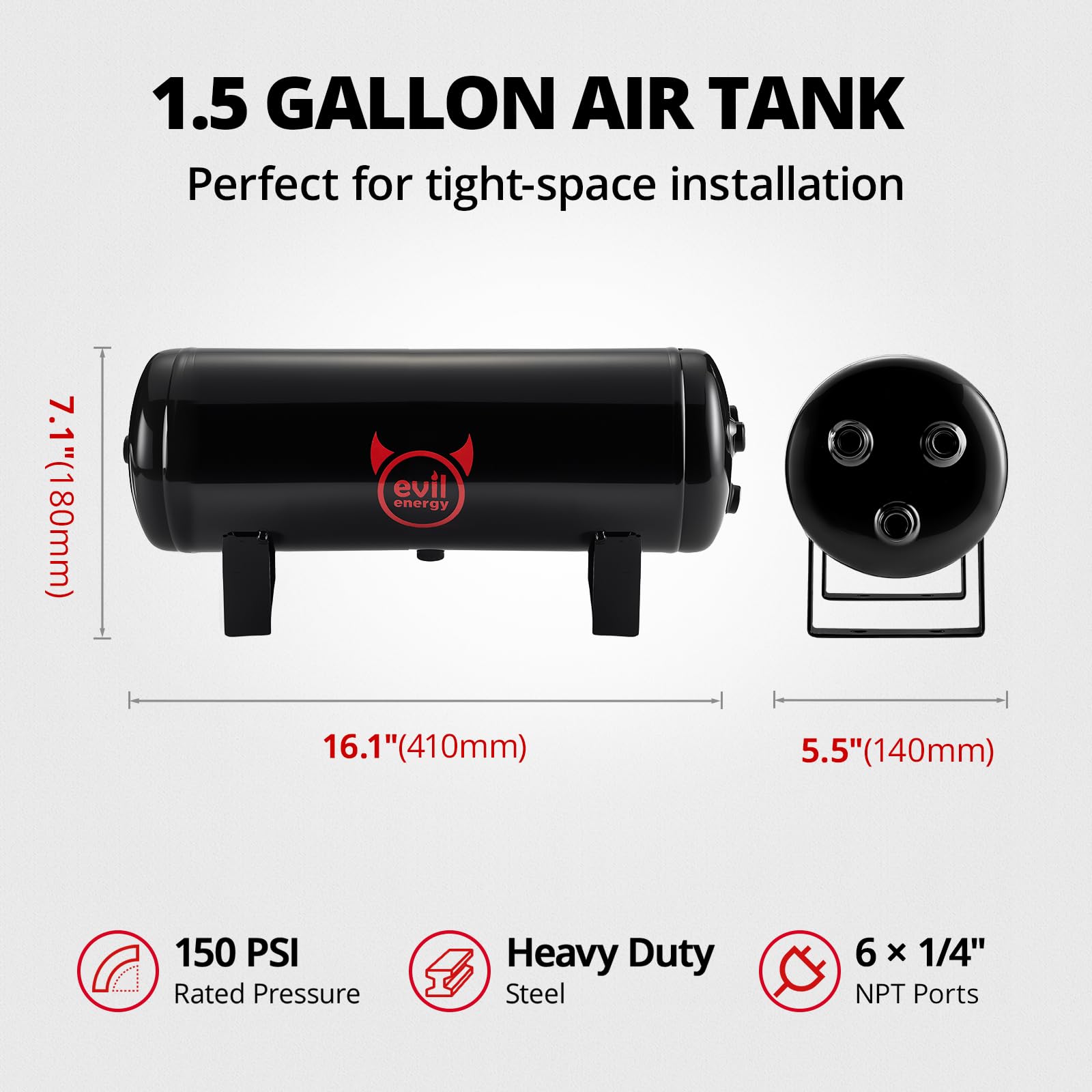 EVIL ENERGY 1.5 Gallon Air Compressor Kit -2 EVIL ENERGY 1.5 Gallon Air Compressor Kit -2