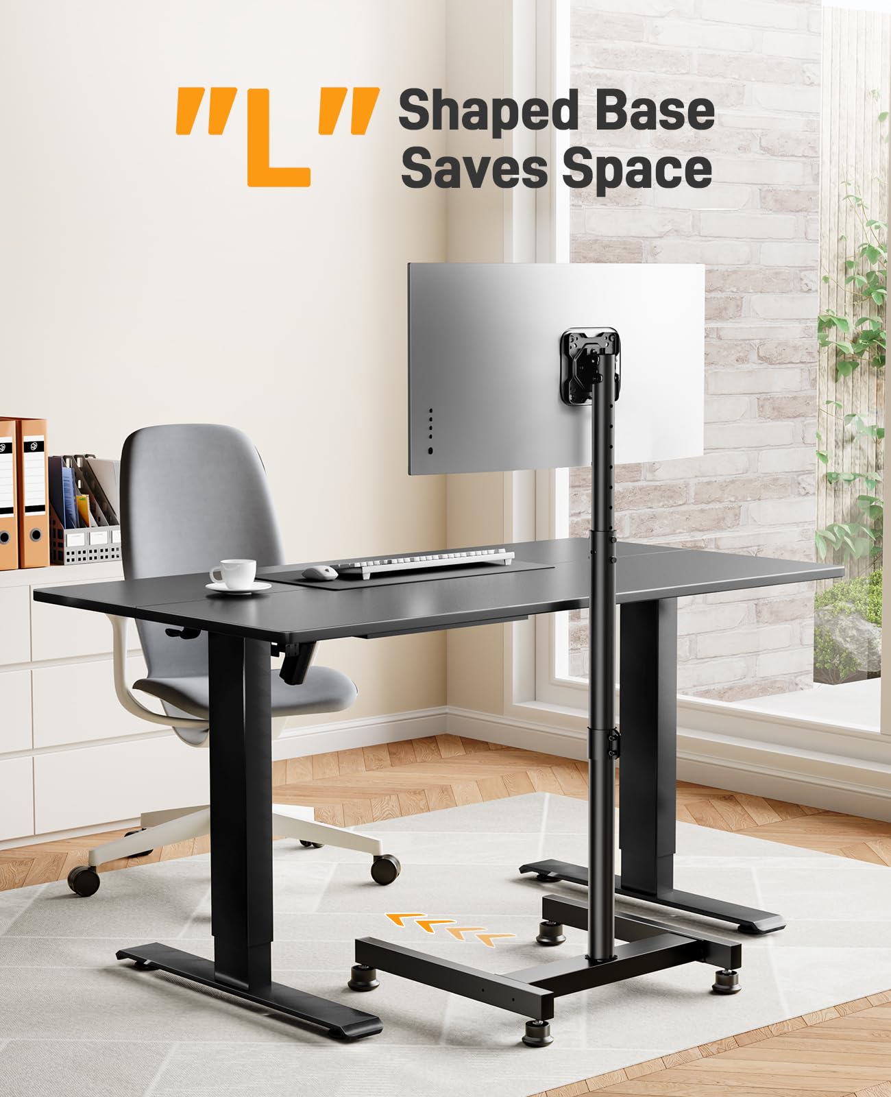 Supporto TV per schermi da 26 a 55 pollici fino a 25 kg, altezza regolabile con supporto VESA 300 x 300