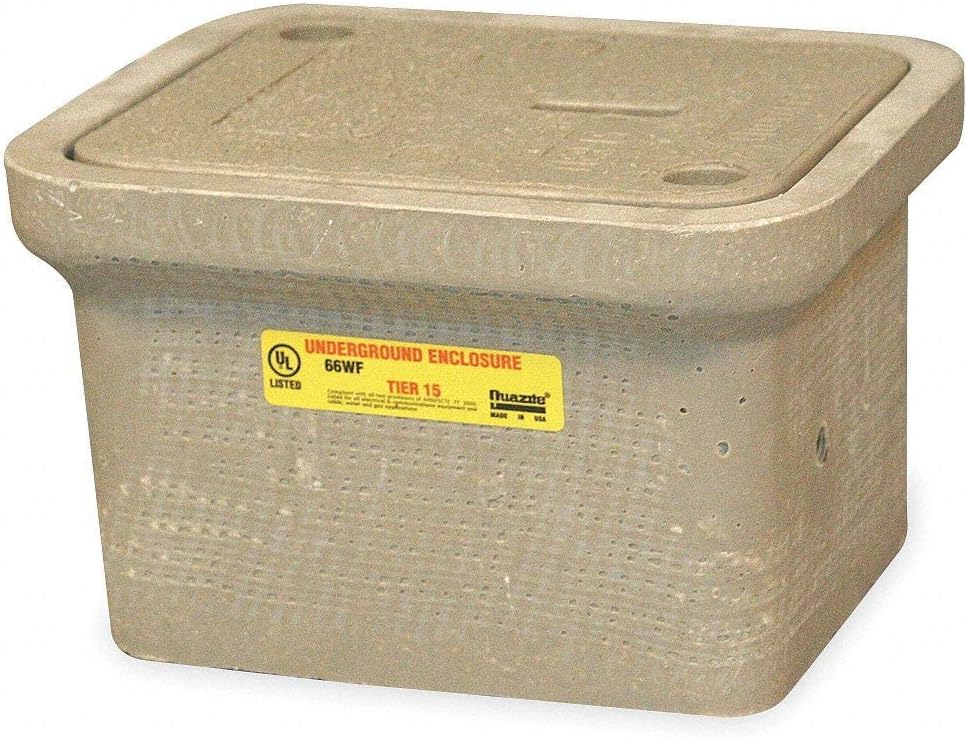 Quazite PC Underground Enclosure Assembly, Electric, 8-1/2"L x 6-1/2"W x 6"H Nominal Dimension - PC0608Z80017