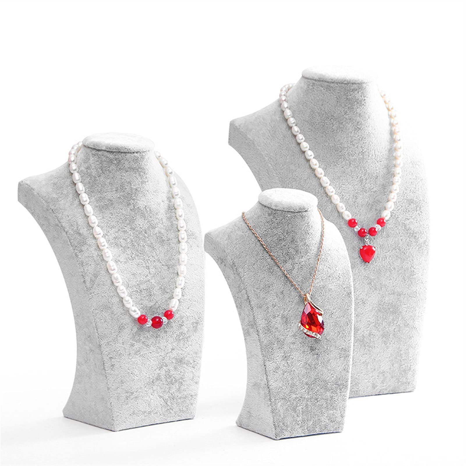 Ketting buste sieradenhouder 23 x 11 5 x 30 cm zwart (2 stuks) - Sieraden online kopen? | Korting tot 38
