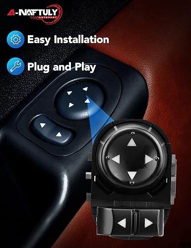 Miniatura 4 de Interruptor de espejo eléctrico compatible con Chevy Silverado GMC Sierra 1500 2500 HD 3500 HD 3500 HD 2007-2014, interruptor de control selector de