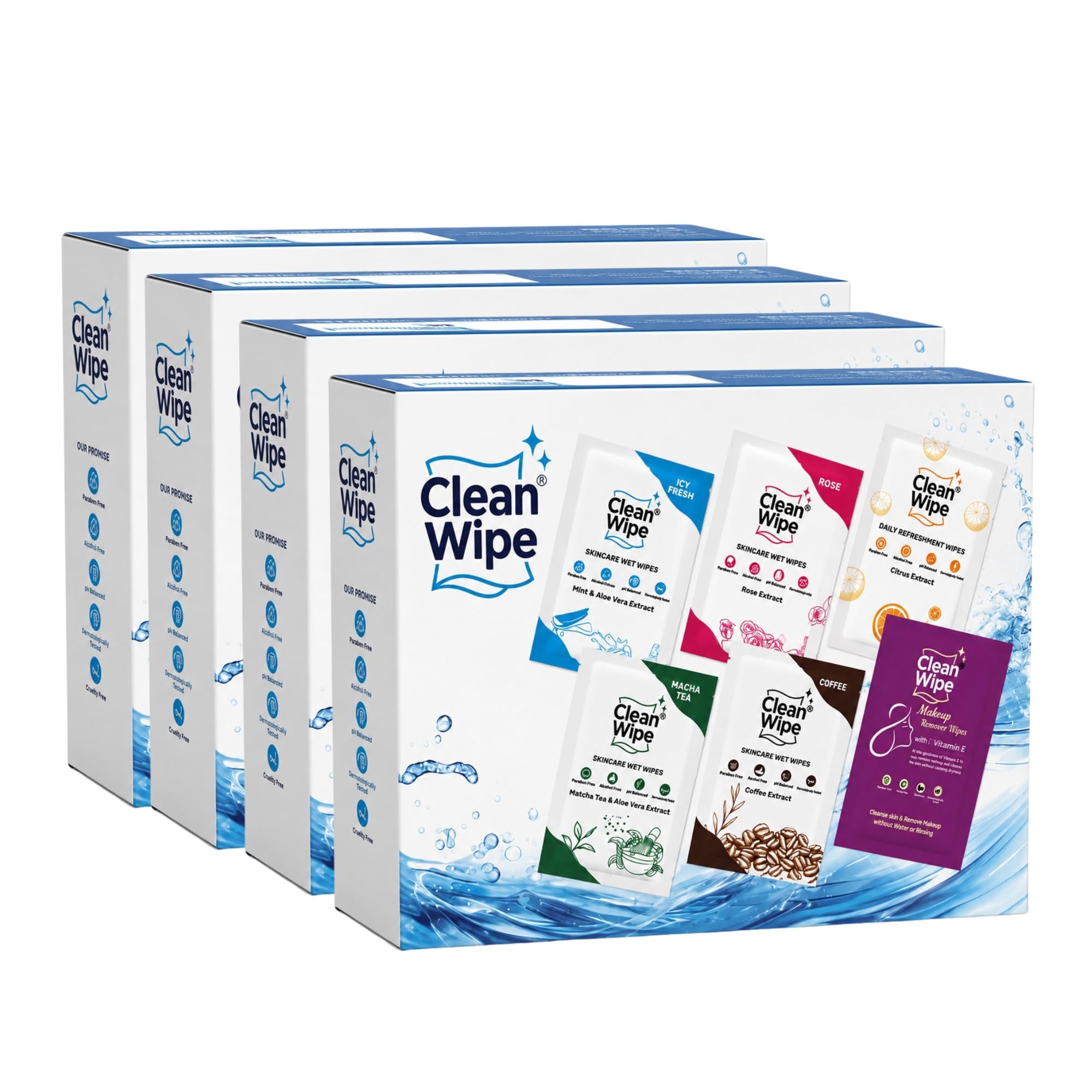 Assorted Wet Wipes, 20 Individually Wrapped Facial Wipes (Pack of 4) | Gentle Cleansing & Hydrating Face Wipes | Enriched with Natural Extracts | Suitable for Sensitive Skin | Travel-Friendly Single Sachets-image-17
