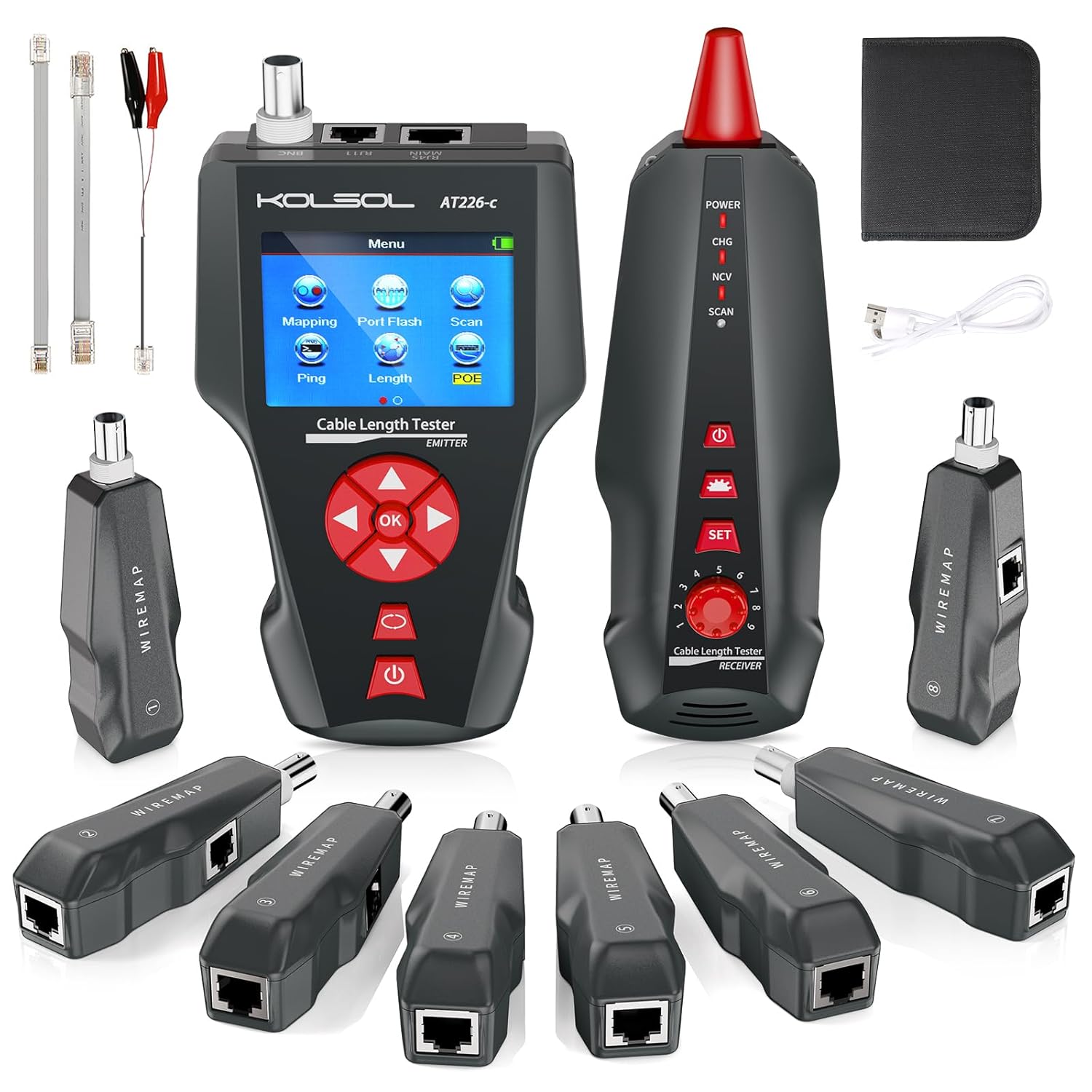 KOLSOL Network Cable Tester, NF8601W LAN Cable Tester RJ45