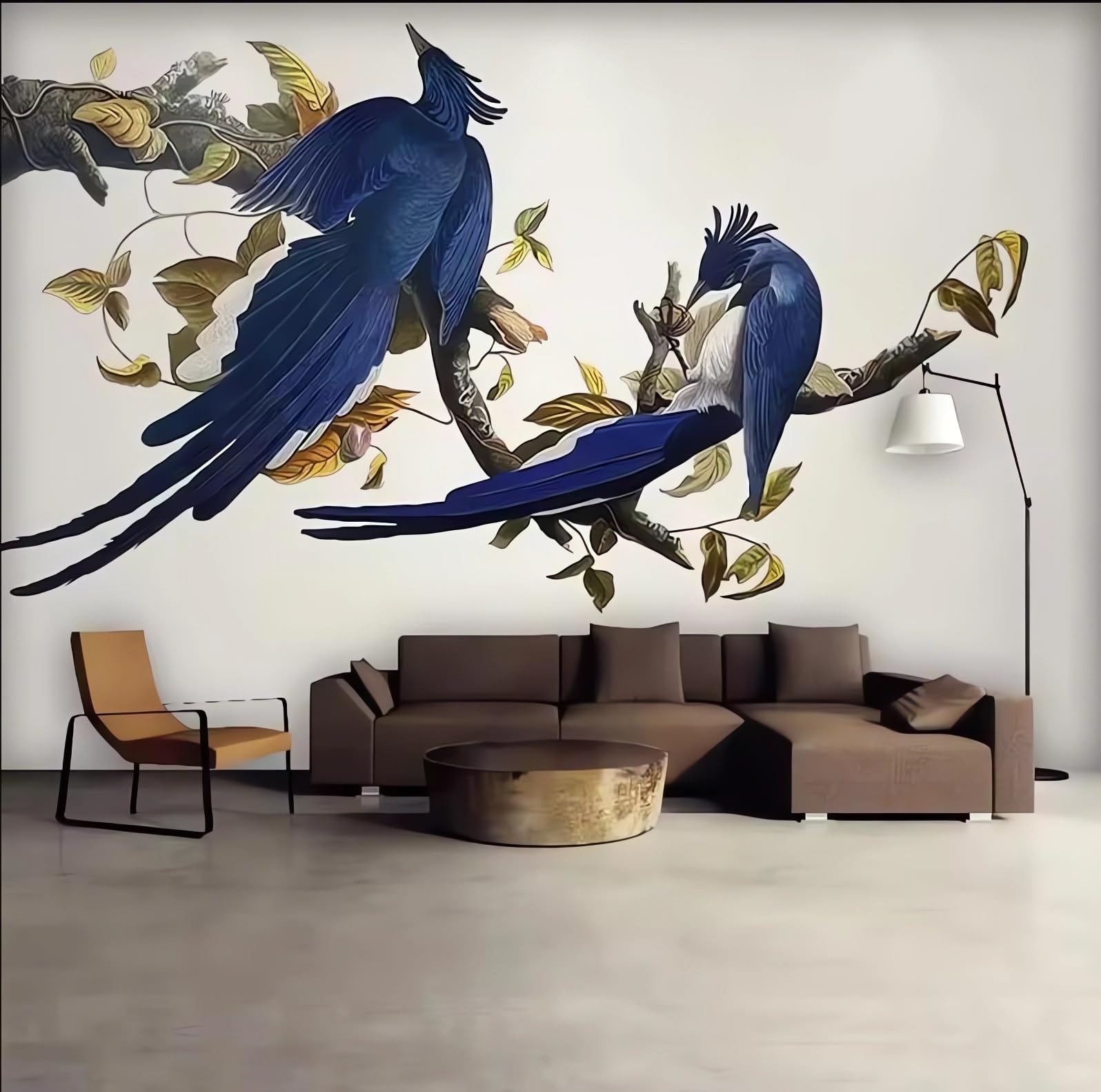 Fototapeta 3D magnolia kwiaty ptaki dekoracja ścienna salon dekoracja 200 x 140 cm