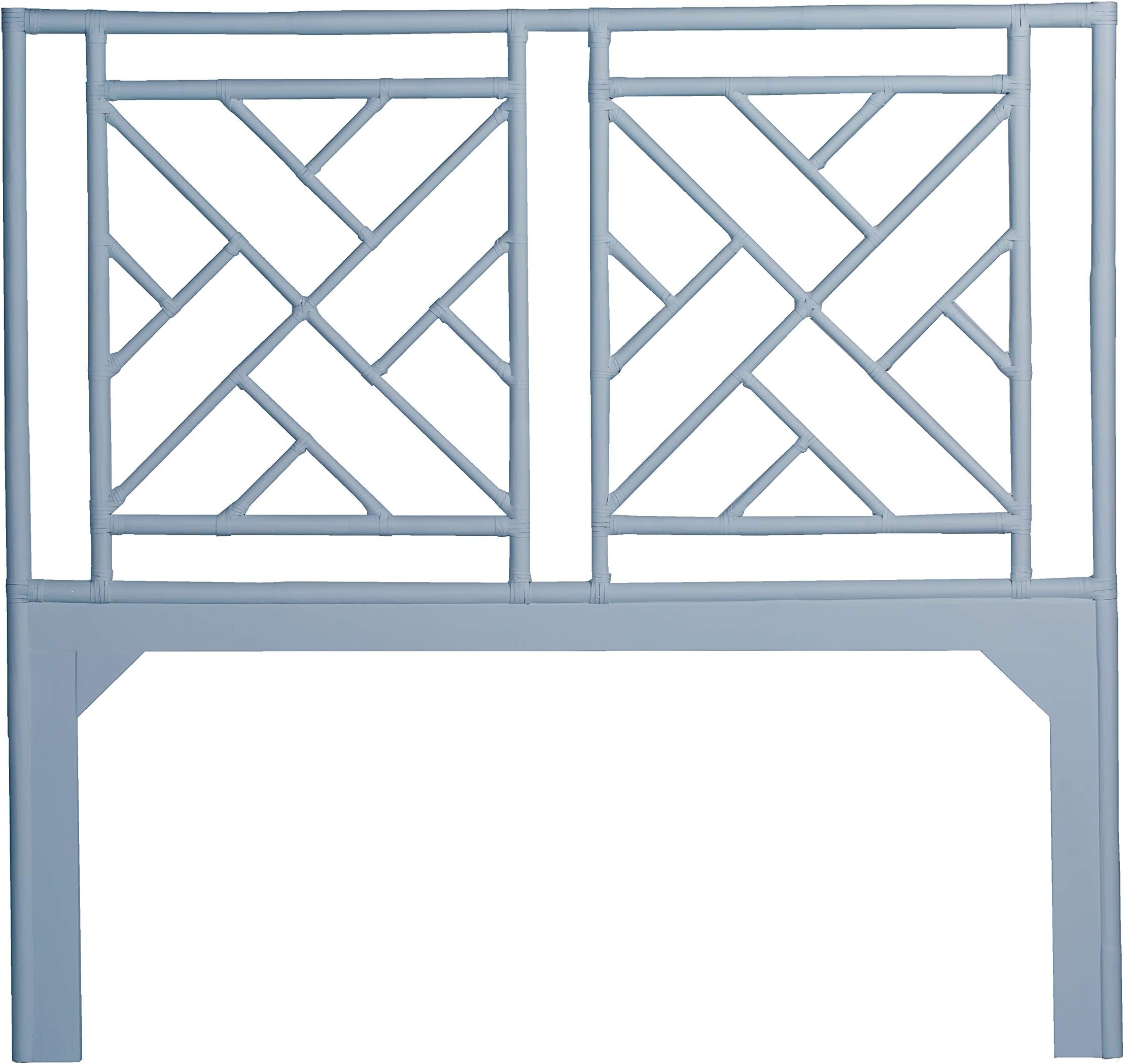 Alden Chippendale Headboard Queen Light Blue