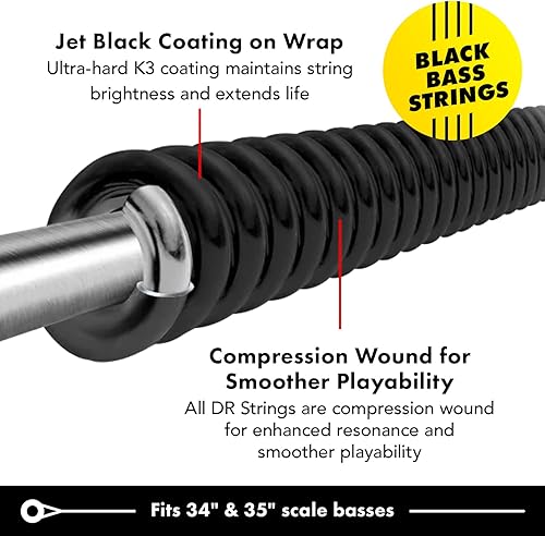 Miniatura 3 de DR Strings Cuerdas para bajo BLACK BEAUTIES (BKB-40)