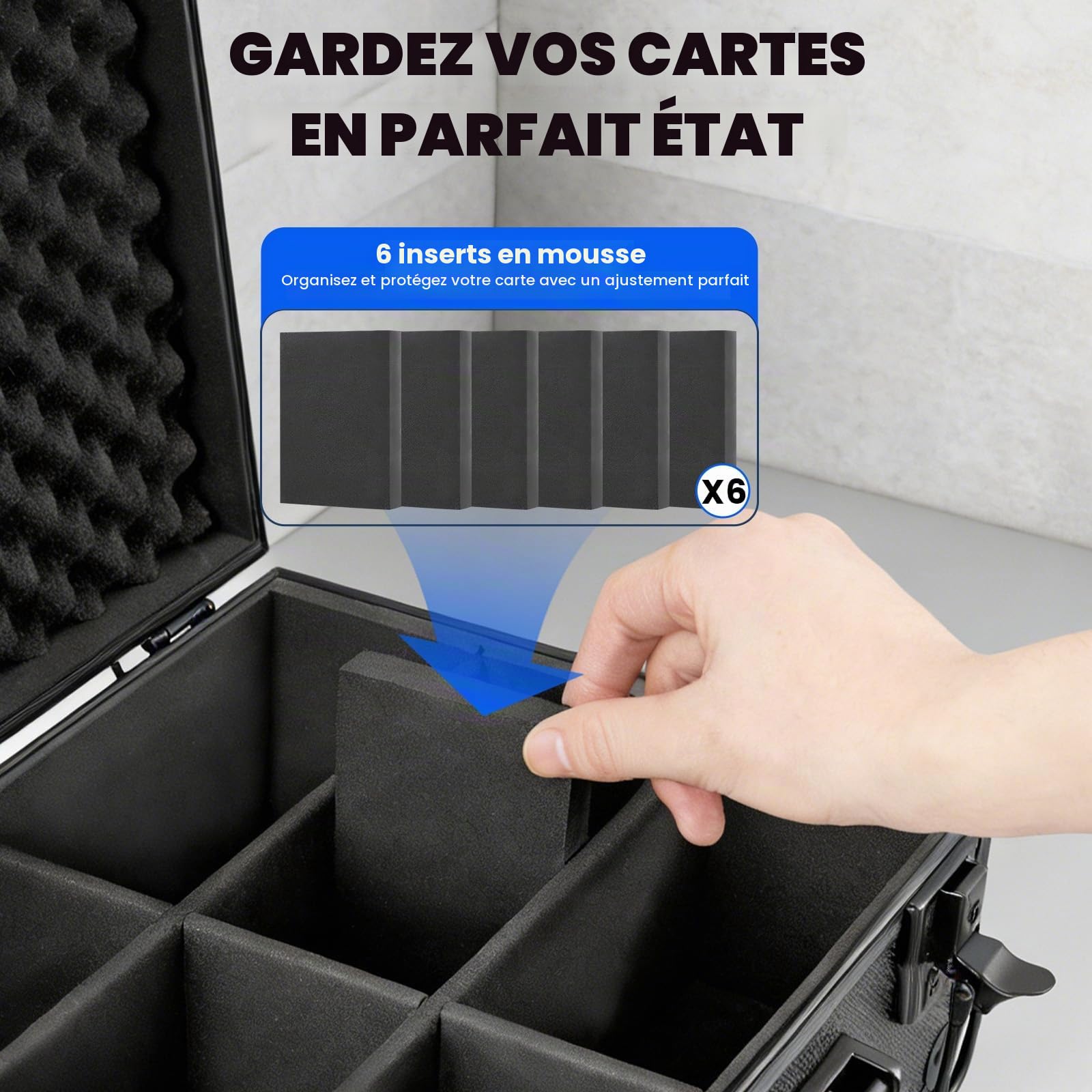 Boîte de Rangement pour 600+ Top Loaders 3x4 Pouces 35PT, Organisateur de Cartes à Collectionner et Sportives, Compatible avec les Cartes One Touch