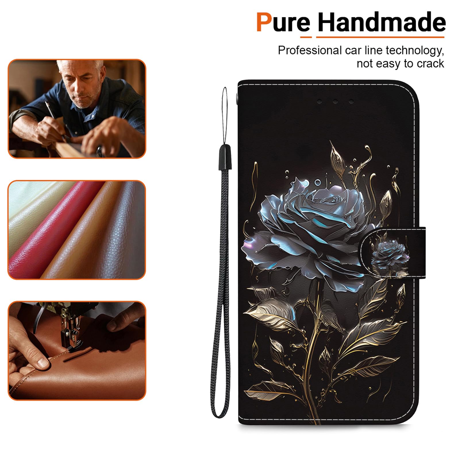 Vankii Cover per Sony Xperia 5 III, Flip Caso Libro Portafoglio Custodia in Pelle PU Magnetica,Custodia Pelle Sintetica TPU Silicone Antiurto,Funzione Supporto Slot Schede (Blu