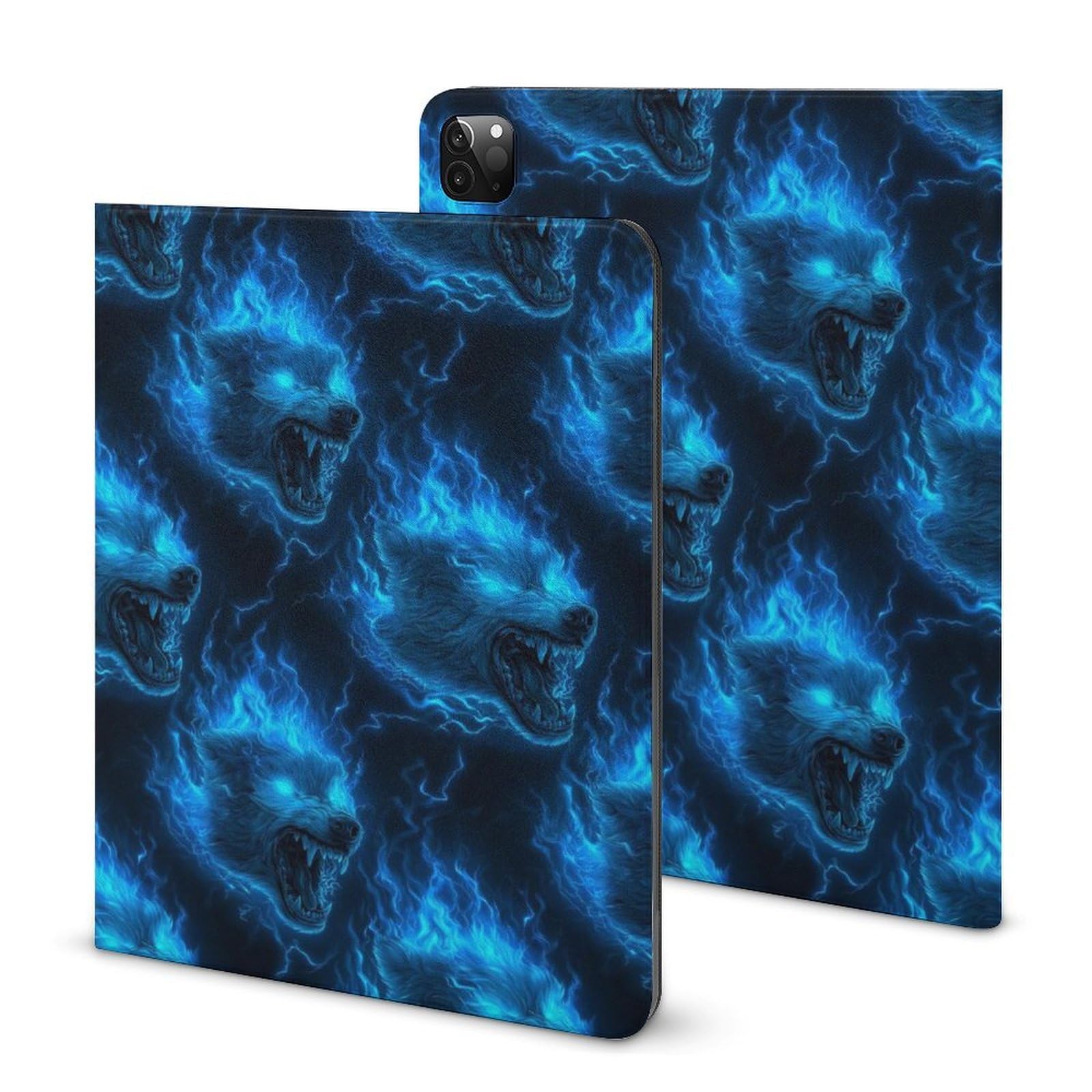 Smart case iPad Pro 11 pouces coque fine loup imprimé avec support - 8