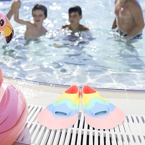 Miniatura 6 de Silicone Flexible Comfortable Flippers for Swimming Training and Snorkeling Portable Short Blade Design for Boys and Beginners