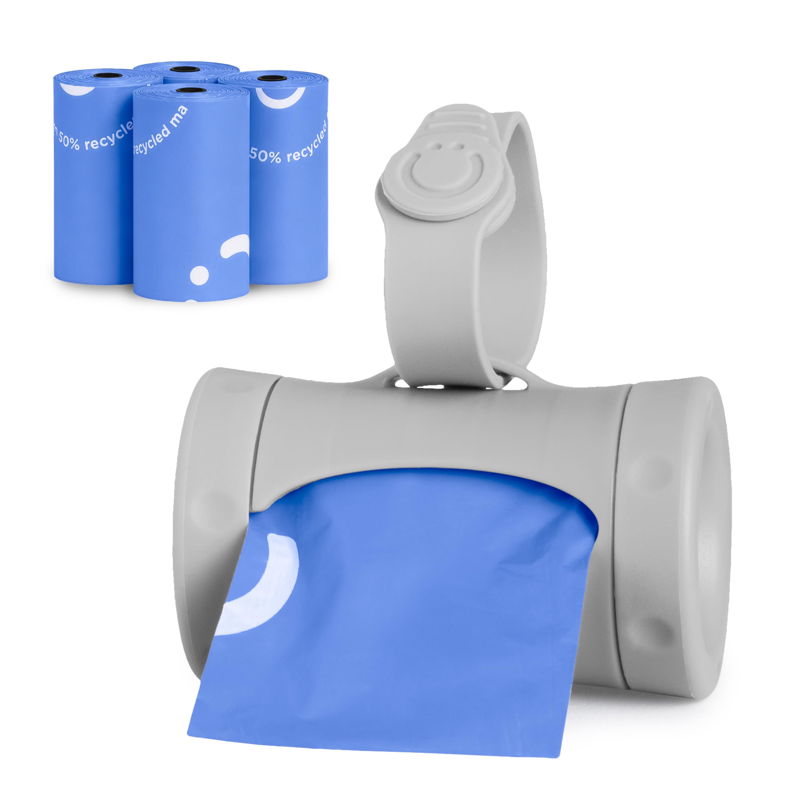 Ubbi On The Go Gray Bag Dispenser and Waste Disposal Bags Refill, Lavender Scented, Baby Gift Set