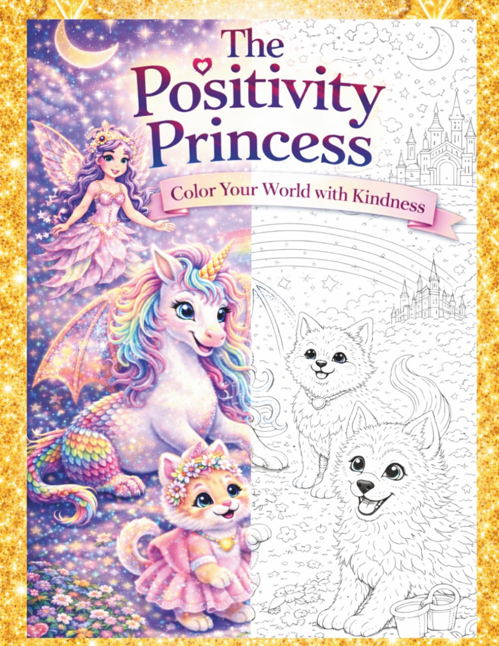 The Positivity Princess: Color your World with Kindness (The Positivity Kingdom)