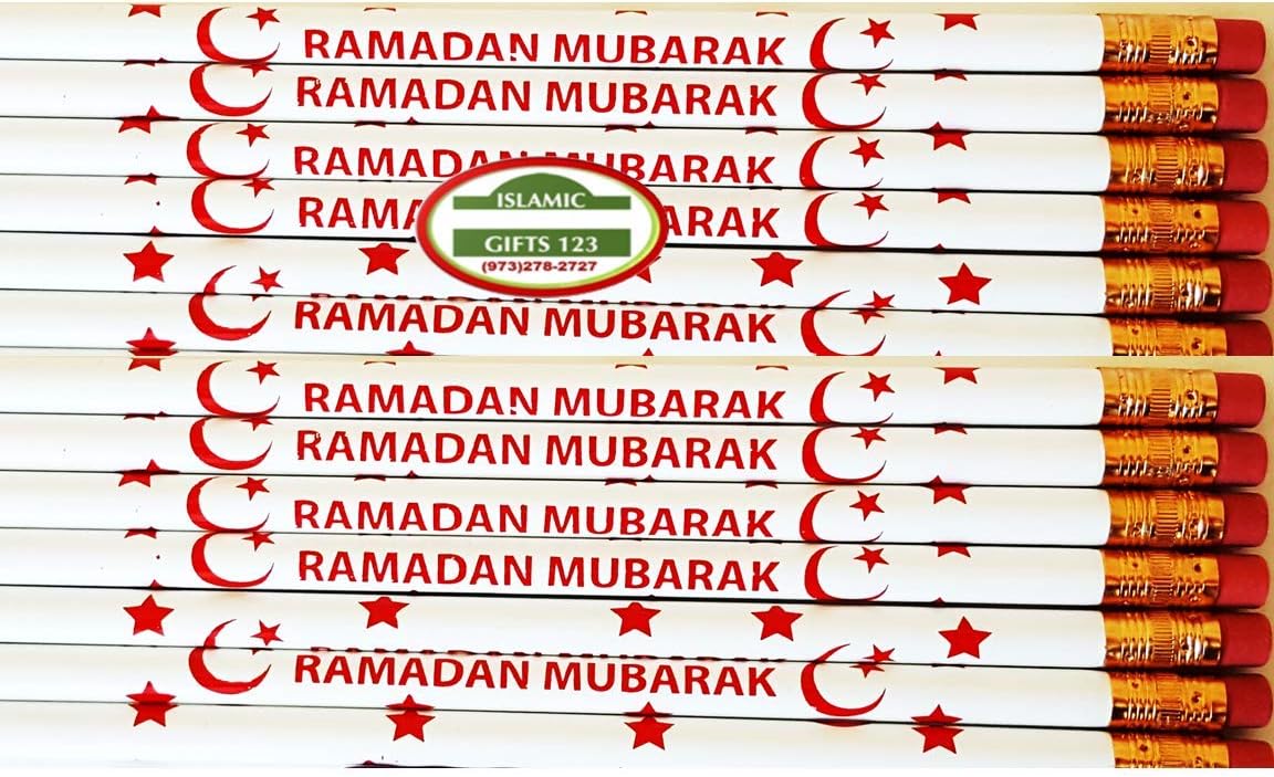 Ramadan Favors [ 36 Pack ] Ramadan Pencils Ramadan Wristband Ramadan Toy Ramadan Mubarak Decoration Eid Gift Eid Favors Muslim Kids Gifts Islamic favors Islamic wall Decoration
