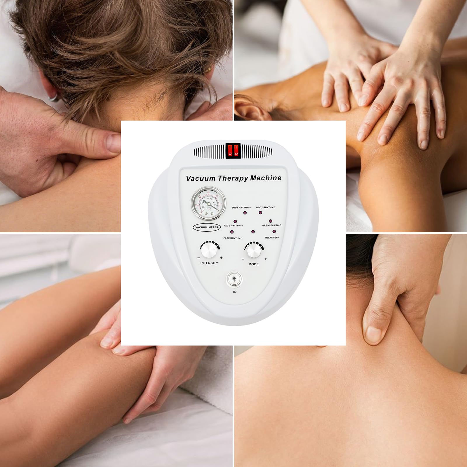 Vakuumgerät Vakuum-Schröpf-Massagegerät-Set mit 15 Saugnäpfen und 3 Schläuchen, Multifunktionales Massagegerät für Körper und Brustpflege