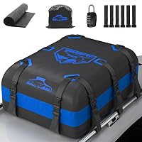 Rymopuey Box Tetto Auto 20Cu.Ft/566L, Baule Auto Tetto Inimpermeabile 1000D Blu