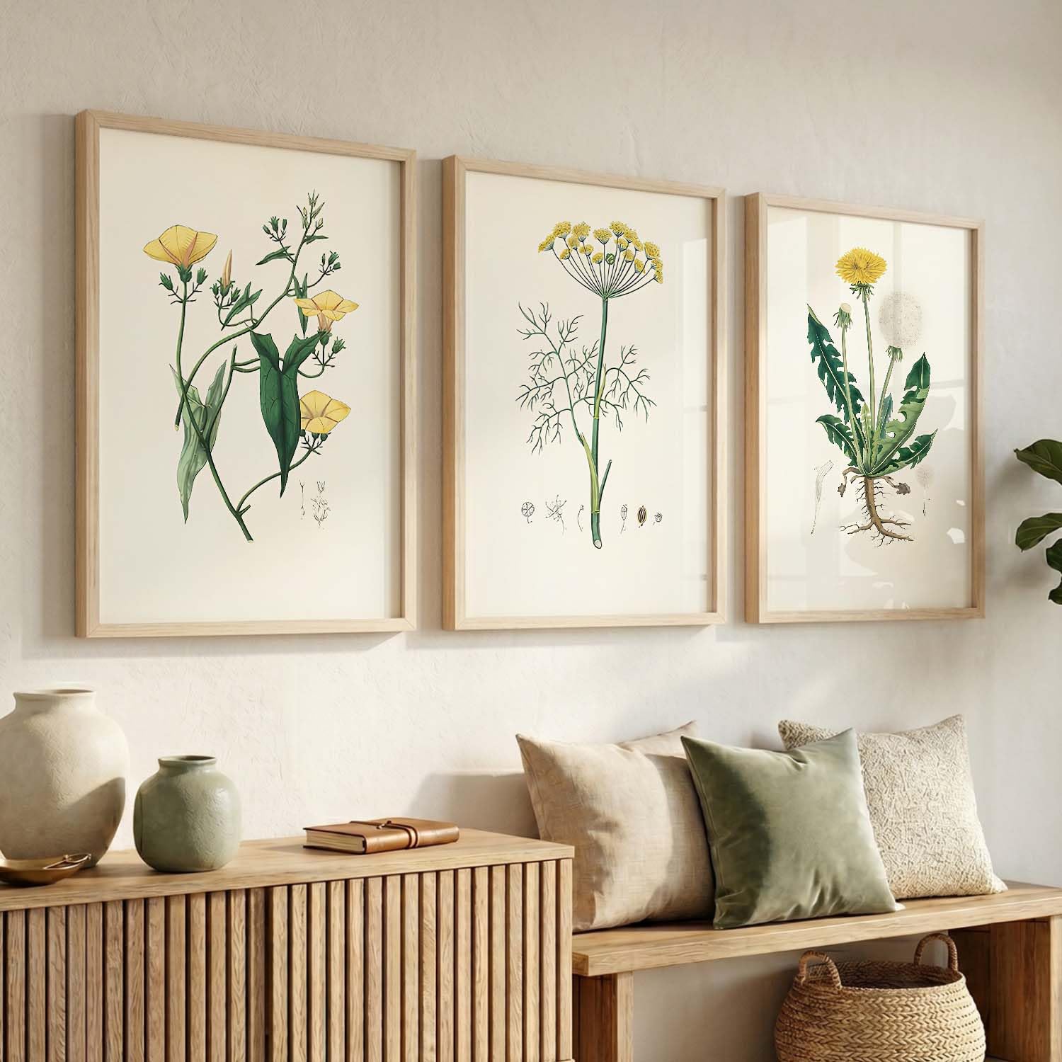 Modern Boho Wall Art - 3 Frame Set -31 Modern Boho Wall Art - 3 Frame Set -31
