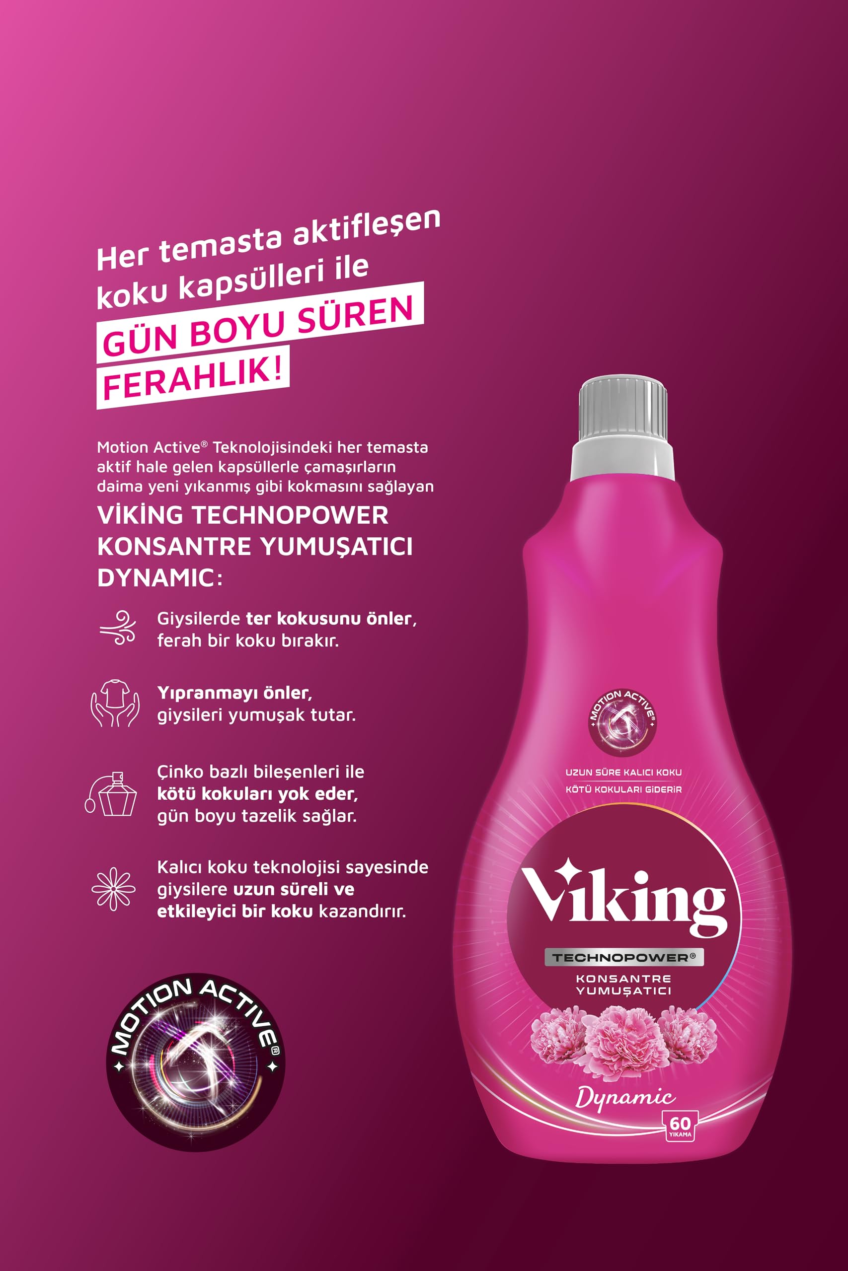 Viking Technopower Konsantre Çamaşır Yumuşatıcısı Dynamic 1440 ml