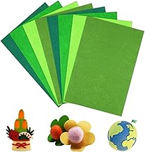 Deepton Craft Felt 2 mm, Felt for Crafts, 20 x 30 cm Felt Fabric, 4 Colours Non-Woven Fabric Felt Panels for DIY Crafts Sewing Manual Decoration (Green Series)