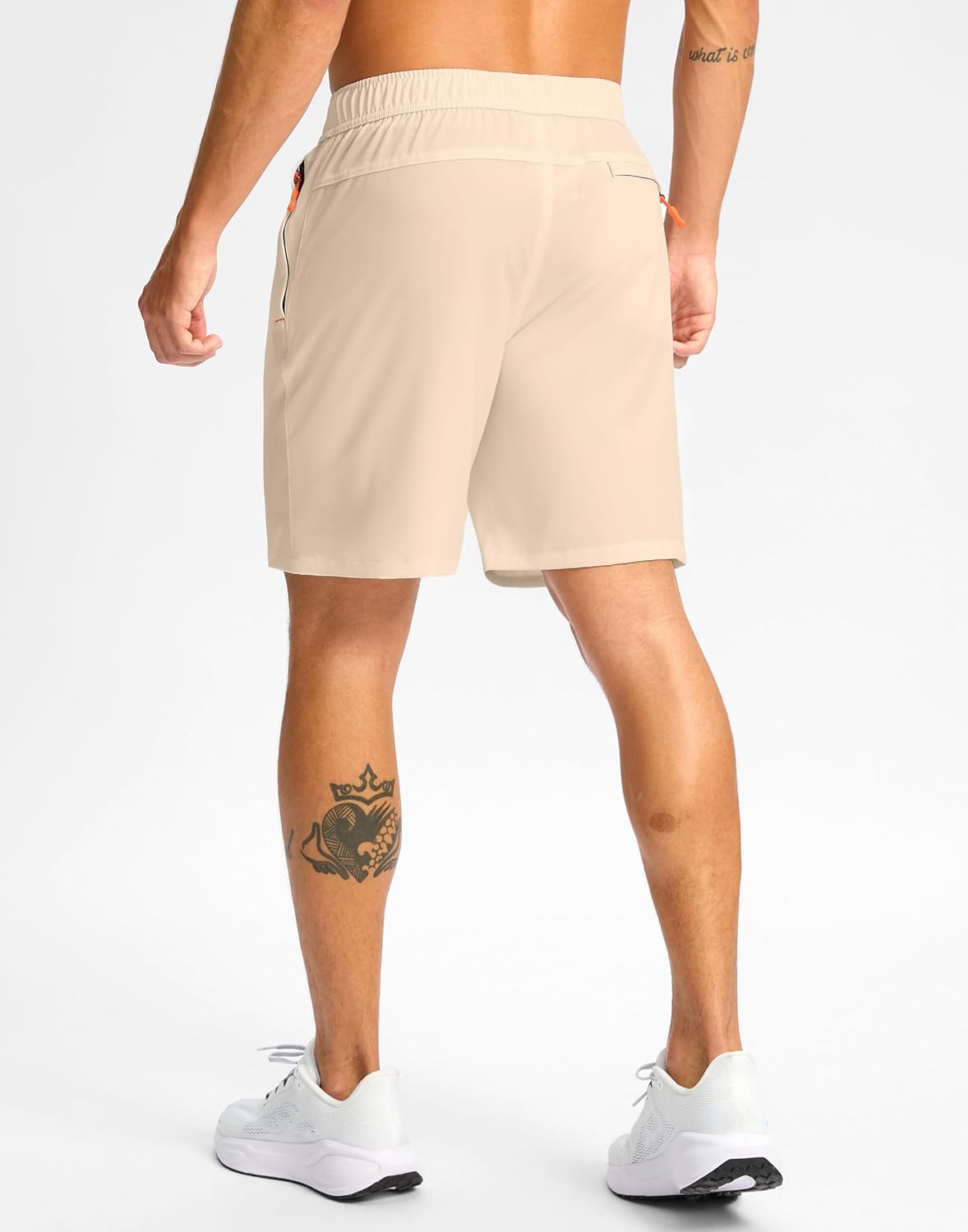 Pudolla Men's Athletic Hiking Shorts Lightweight Workout Gym Shorts for Men Outdoor Casual Travel with 3 Zipper Pockets - Image 4