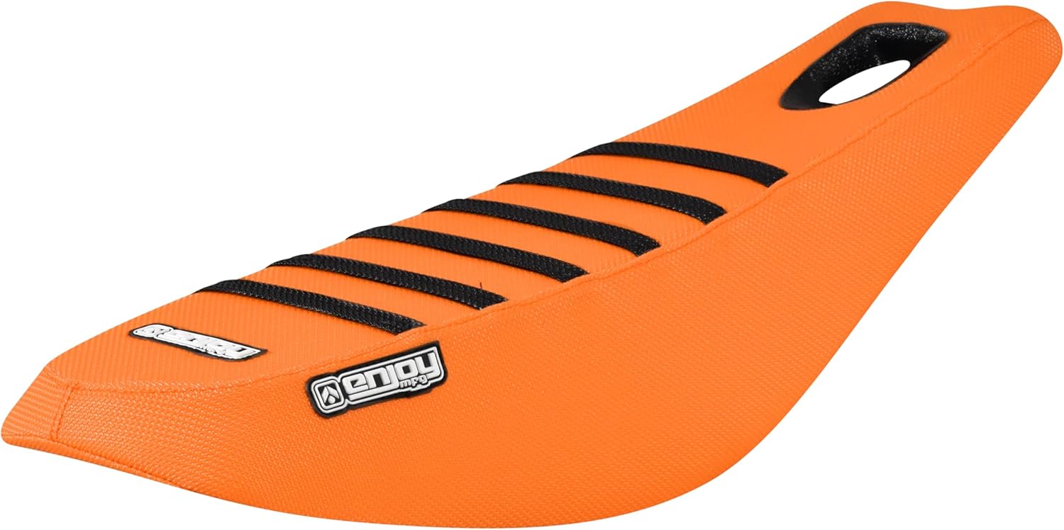 Enjoy Mfg Seat Cover - Compatible with Surron Light Bee Shock seat - #399 (All Orange/Black Ribs)