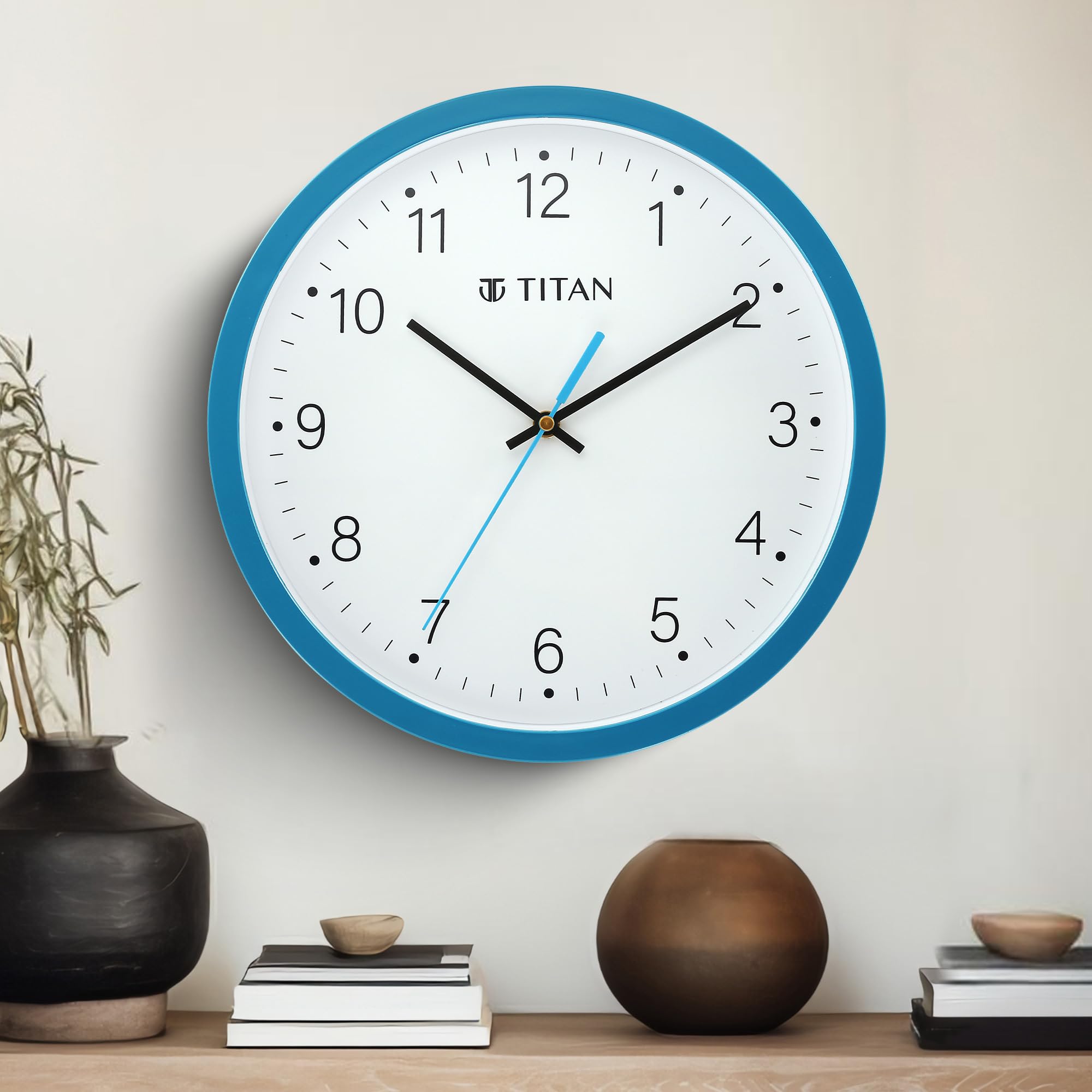 Titan Plastic Classic Quartz Analog White Dial Wall Clock with Silent Sweep Technology, 11.02 Inch, 28 cm-image-26