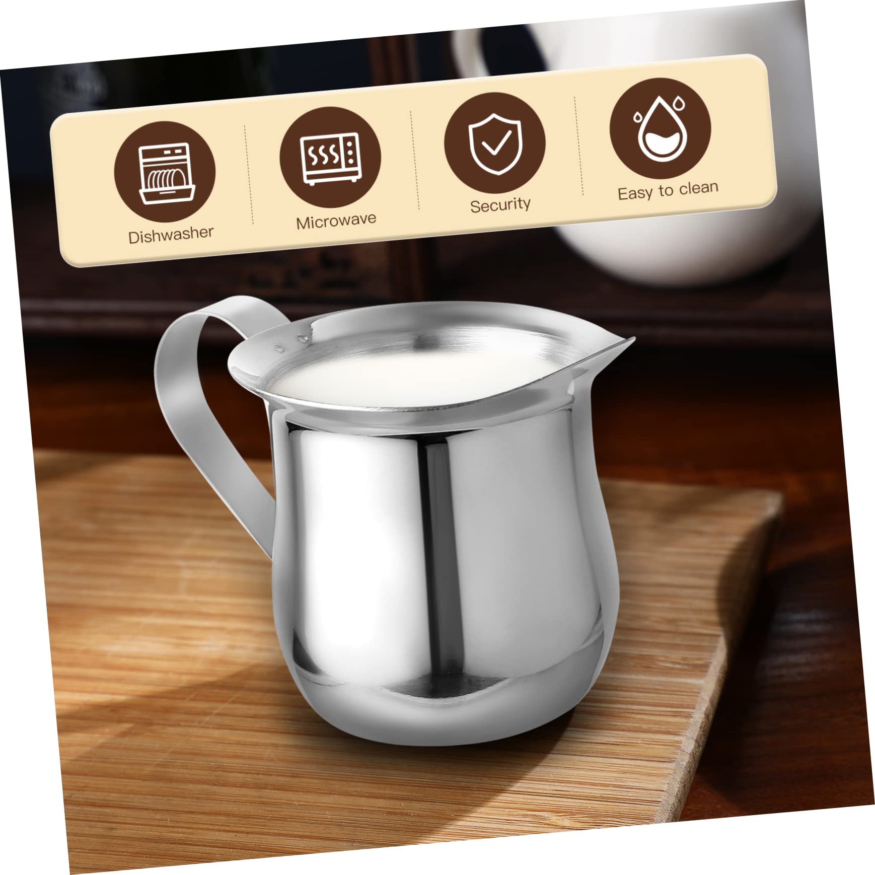 YARNOW 9piezas Jarra Espumadora De Leche Inoxidable Taza Pequeña Para Café Espresso y Espumado De Leche
