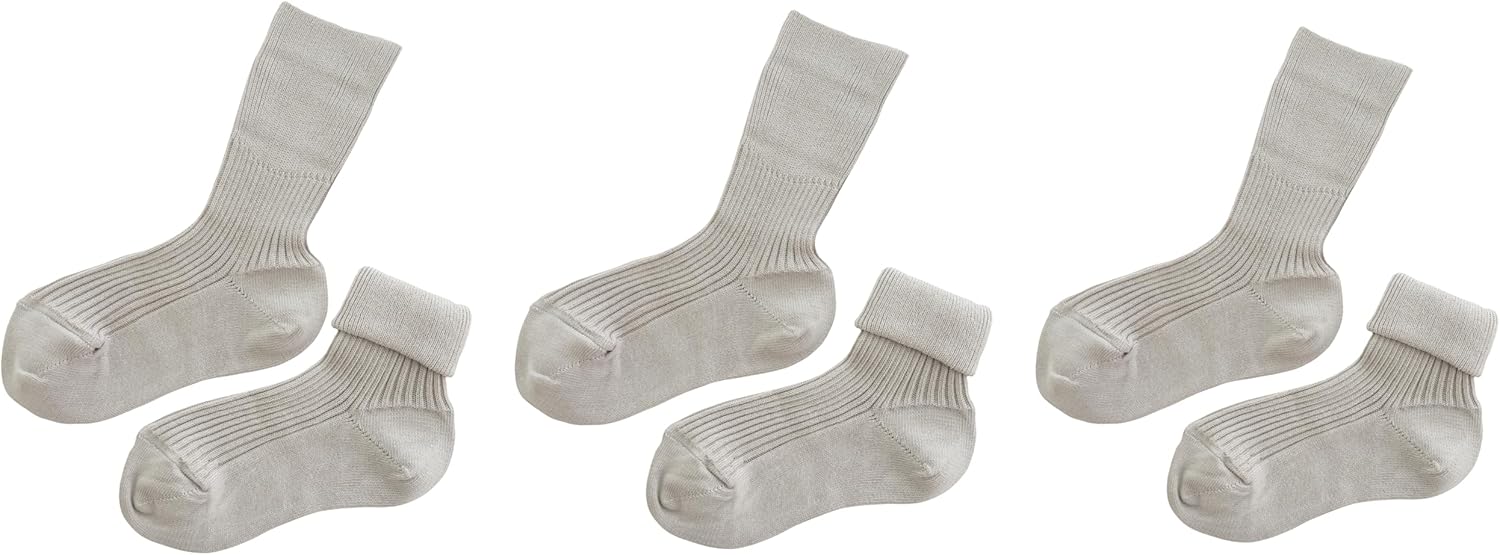 tittimitti 100% Organic Cotton Kid's Socks. Made in Italy. 3-Pack.