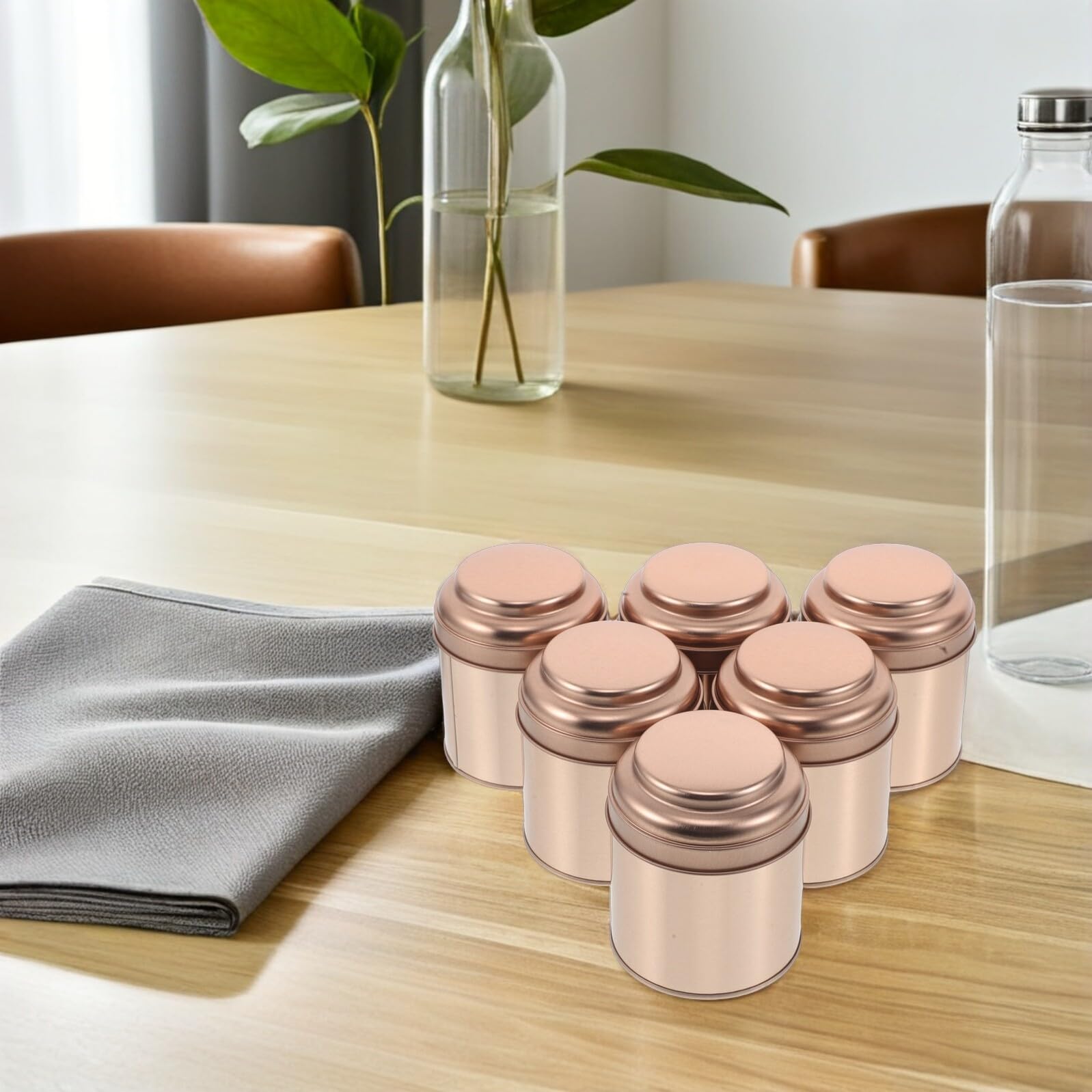 Healifty 6piezas Latas de Té Selladas Metal para Loose Tea Contenedores de Almacenamiento con Tapa Hermética Lats para Sueltas para Cocina