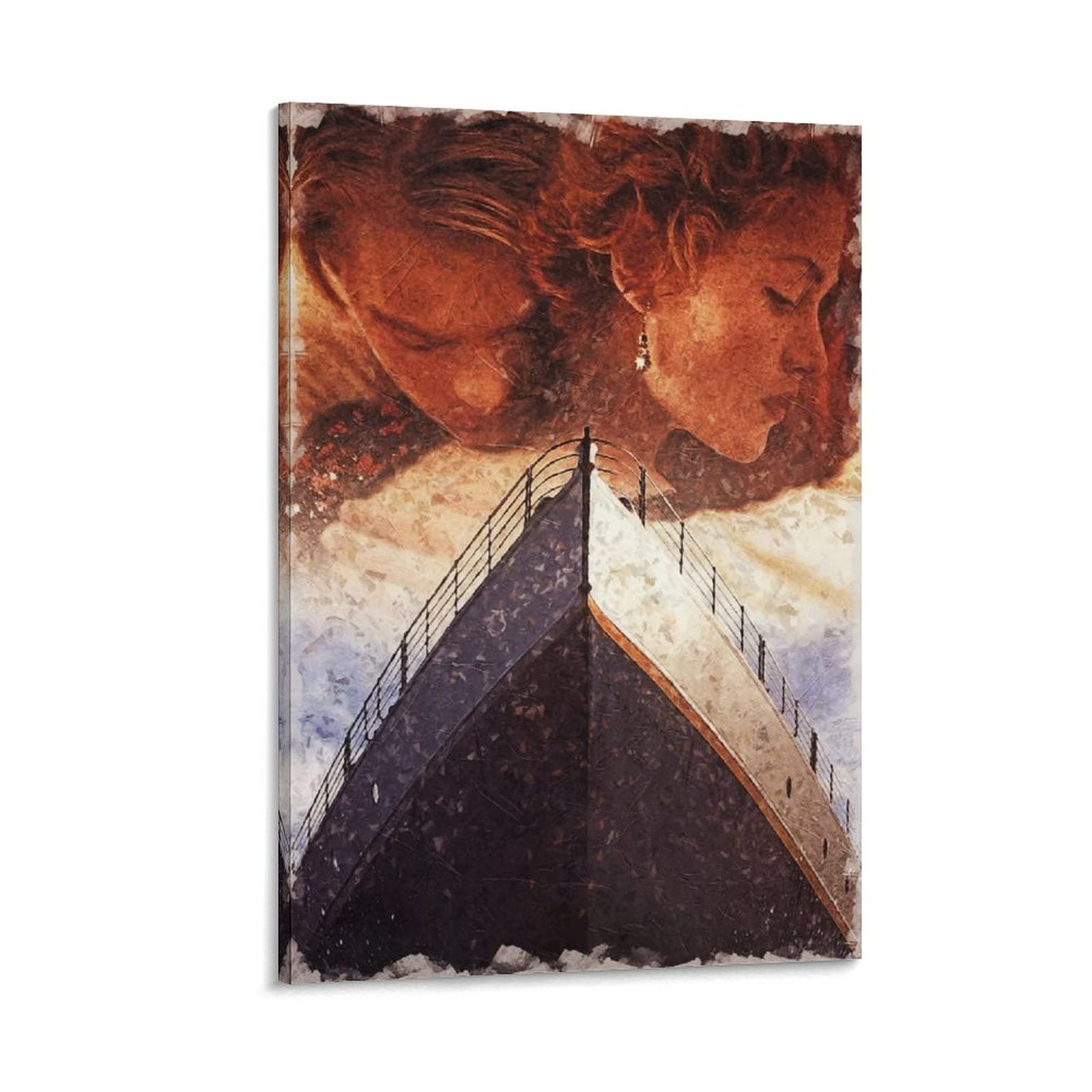 Amazon｜『タイタニック』映画1997 絵の印刷キャンバス ポスター壁絵画  