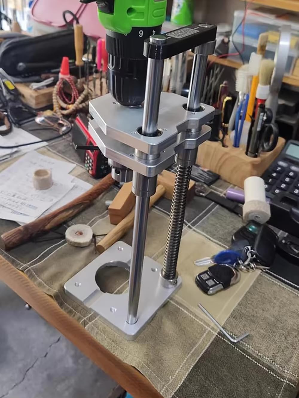 Estensione della Guida di Scorrimento da 300 MM, Guida di Foratura Verticale in Lega di Alluminio per Trapano Manuale, Supporto per Trapano a Colonna di Precisione