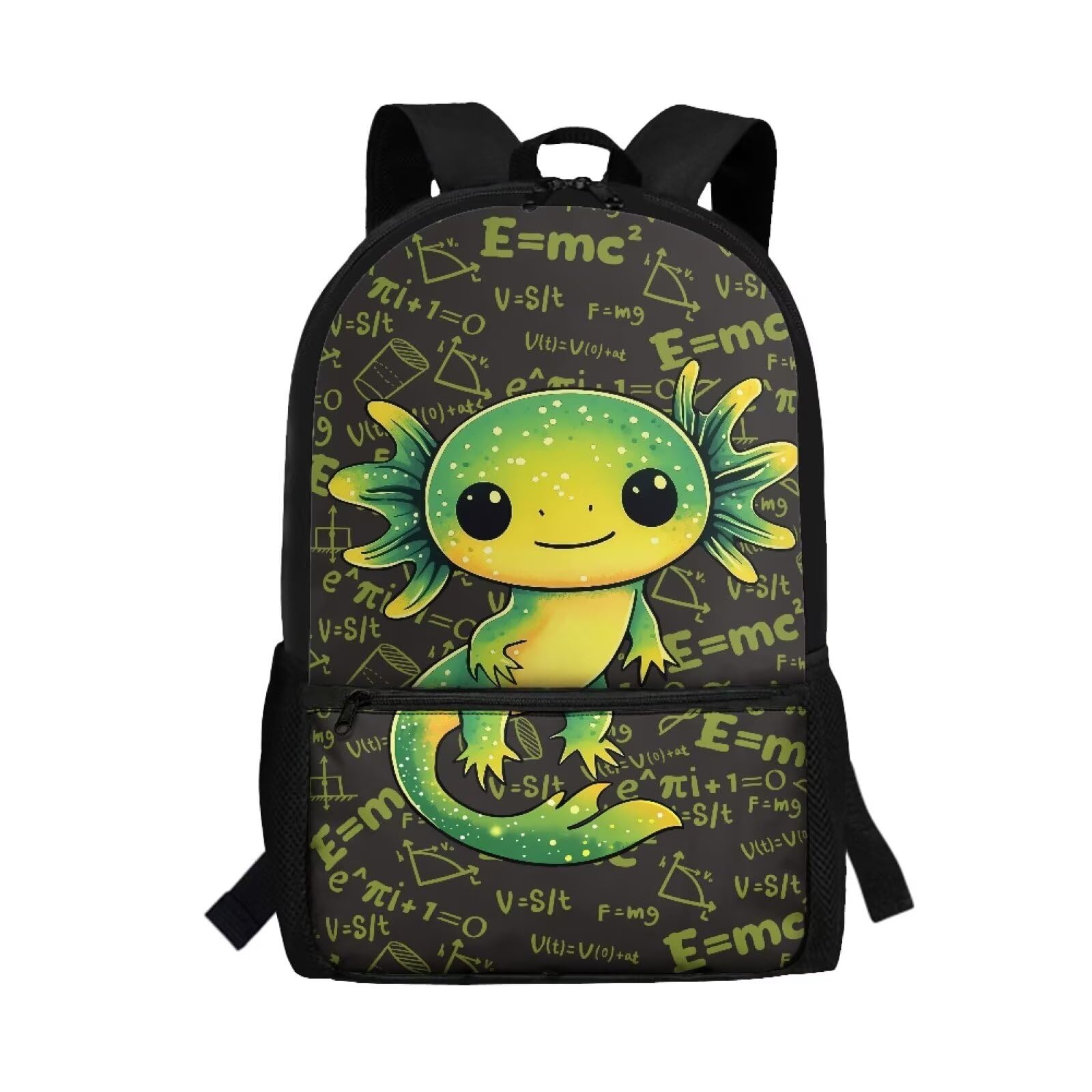 Dngkaoje Cute Axolotl School Backpack for Girls Book Bag,Kawaii Axolotl Schoolbag17 Inch Childrens Bookbag for Elementary Middle School with Laptop Compartment Travel Daypack